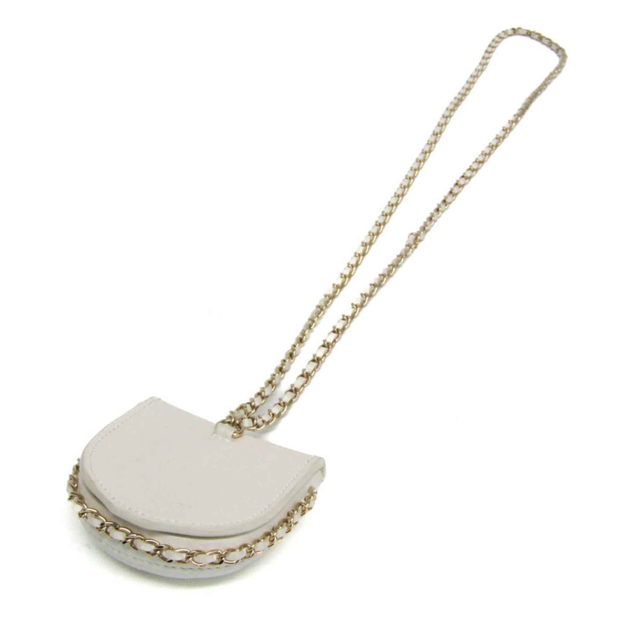 Chanel Chanel Matelasse Chain Shoulder Coin Purse Women's Leather Chain/Shoulder Wallet Pearl White Size ONE SIZE - 2 Thumbnail