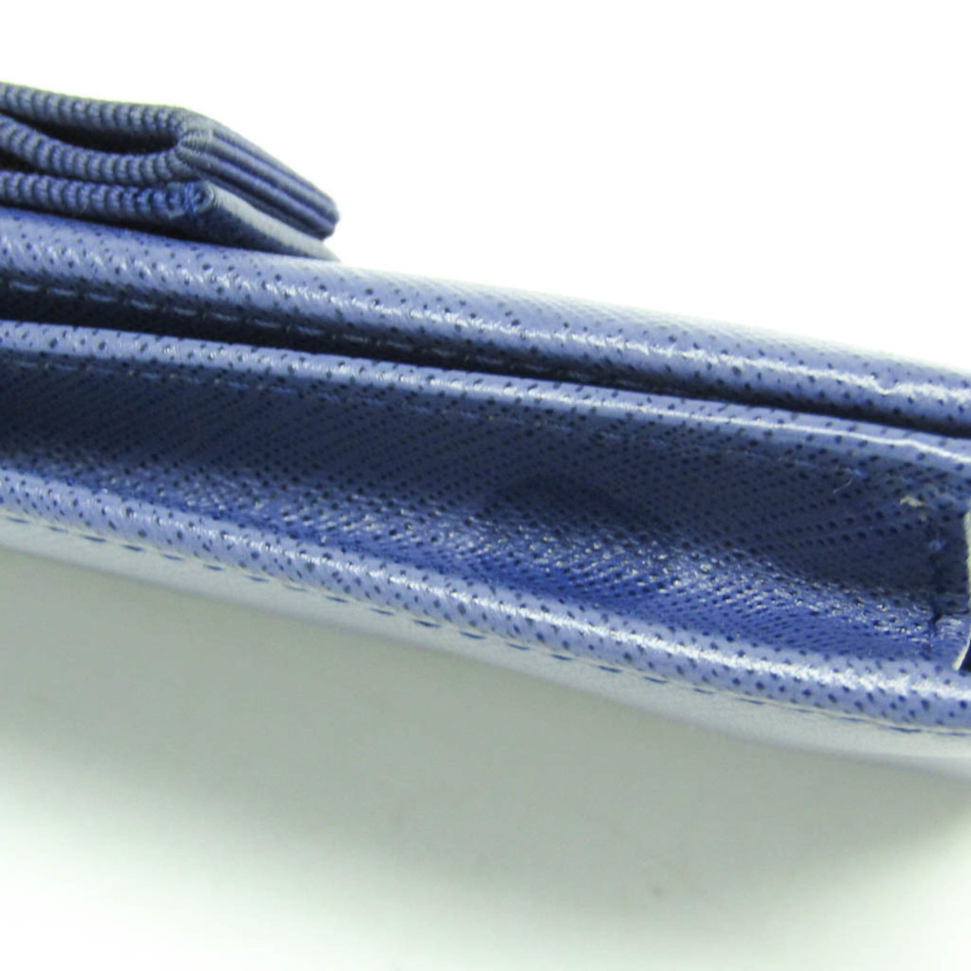 Salvatore Ferragamo Salvatore Ferragamo Vara KB 22B850 Women's Leather Chain/Shoulder Wallet Blue Size ONE SIZE - 12 Thumbnail