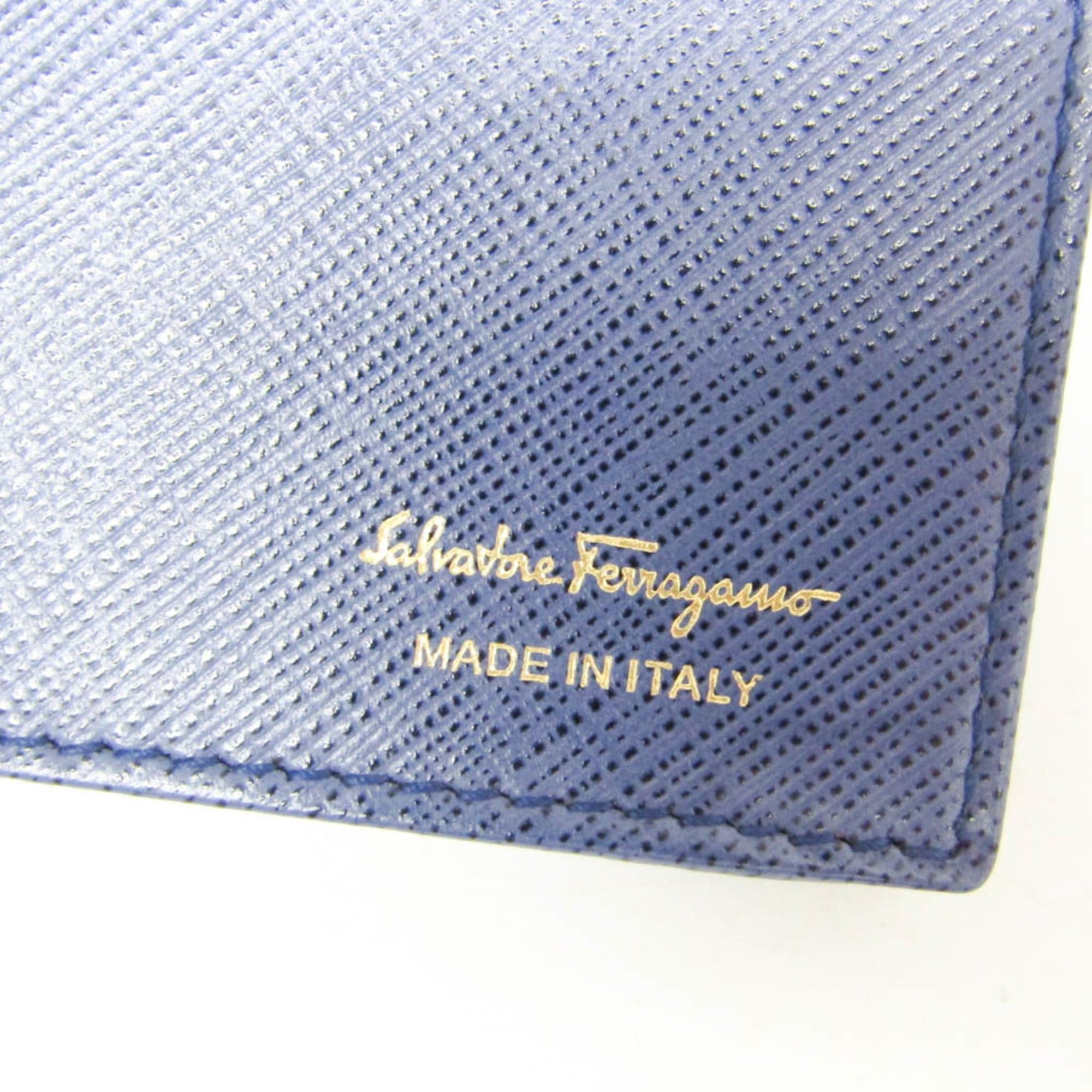 Salvatore Ferragamo Salvatore Ferragamo Vara KB 22B850 Women's Leather Chain/Shoulder Wallet Blue Size ONE SIZE - 15 Thumbnail