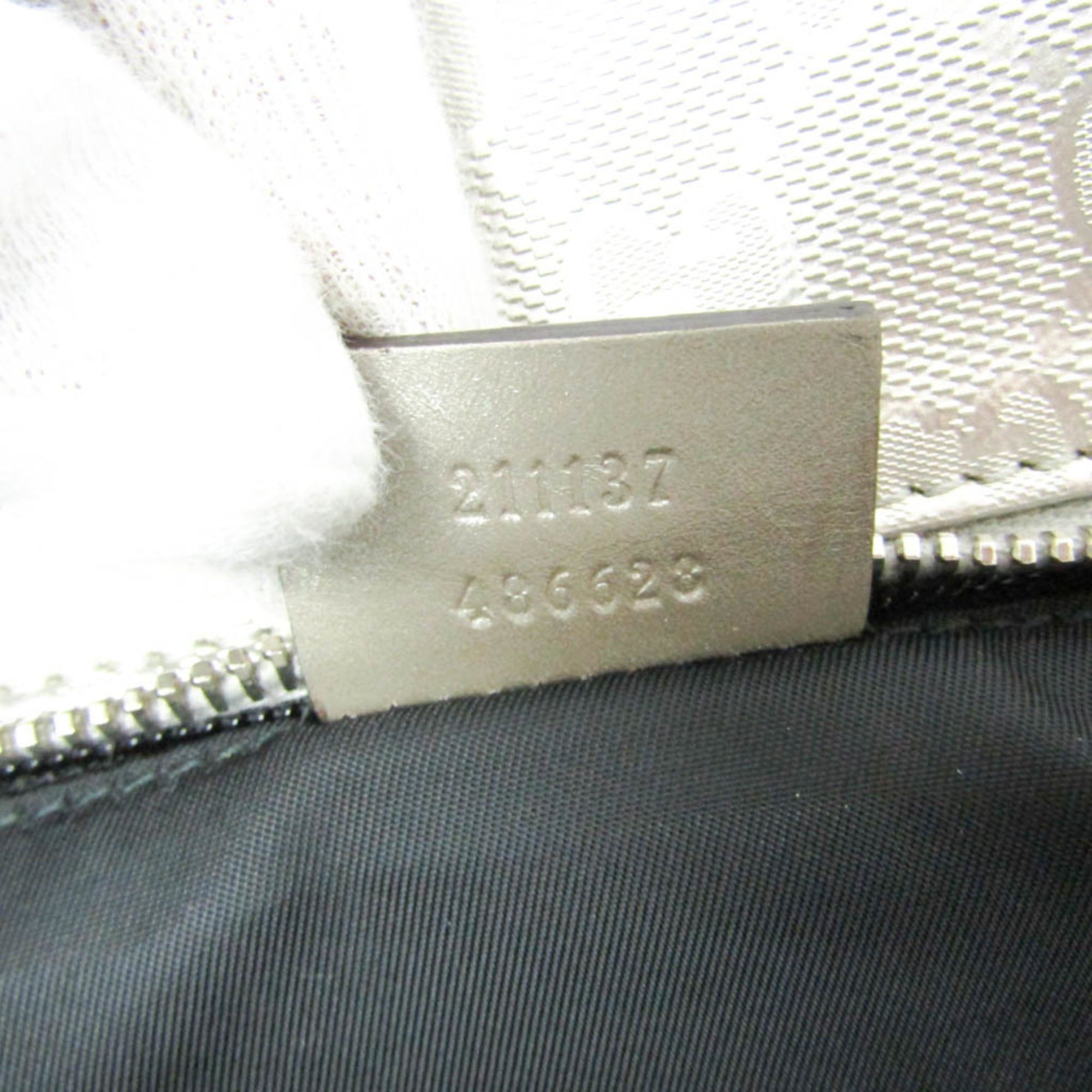 Gucci Gucci GG Imprimé 211137 Women's GG Imprimé,Leather Handbag,Tote Bag Silver Size ONE SIZE - 17 Thumbnail