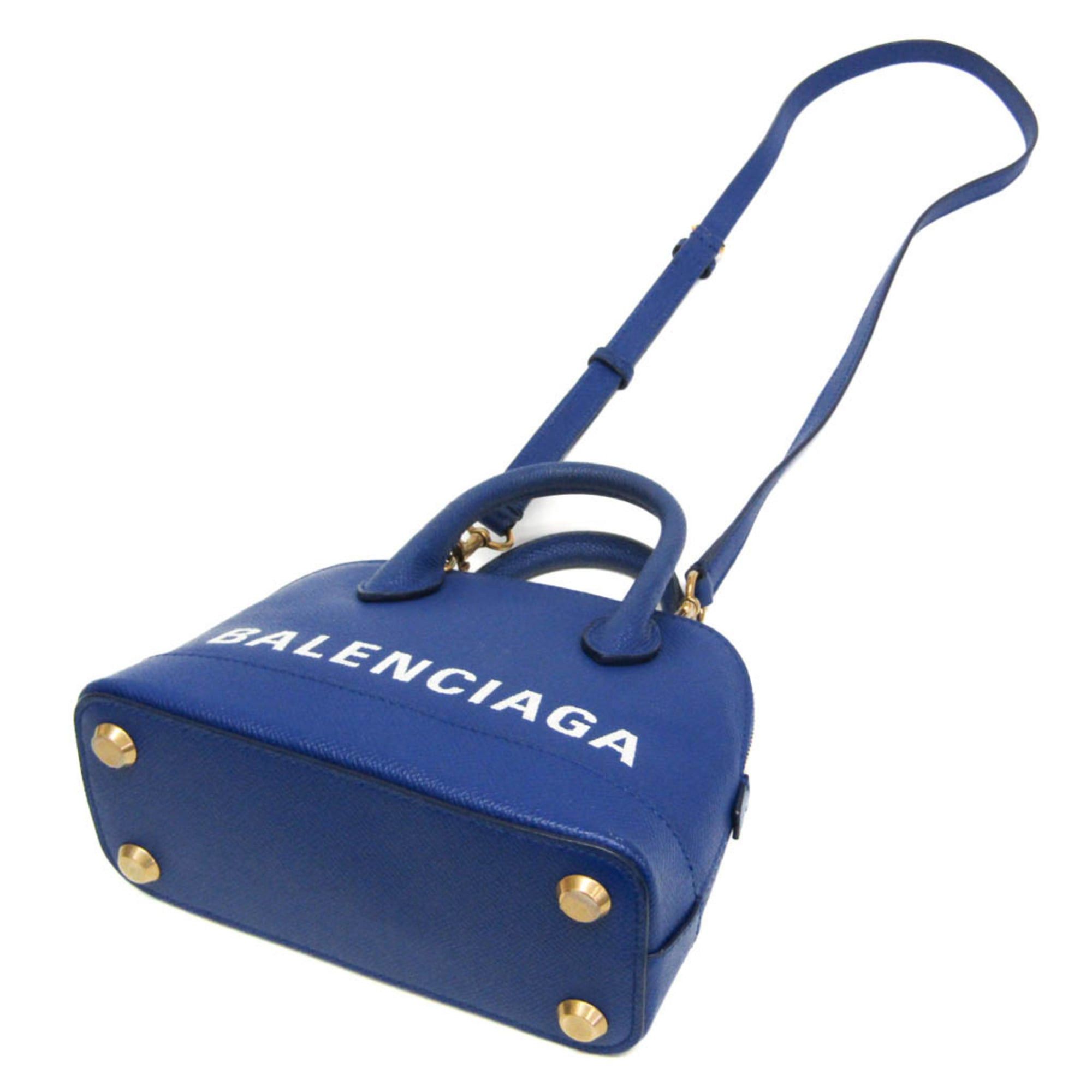 Balenciaga Balenciaga VILLE Top Handle XXS 550646 Women's Leather Handbag,Shoulder Bag Blue Size ONE SIZE - 2 Thumbnail