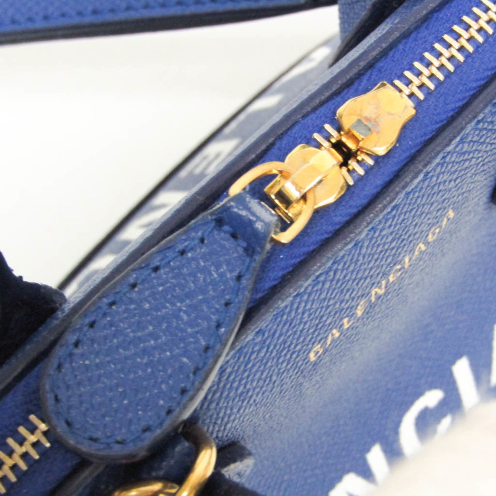 Balenciaga Balenciaga VILLE Top Handle XXS 550646 Women's Leather Handbag,Shoulder Bag Blue Size ONE SIZE - 4 Thumbnail