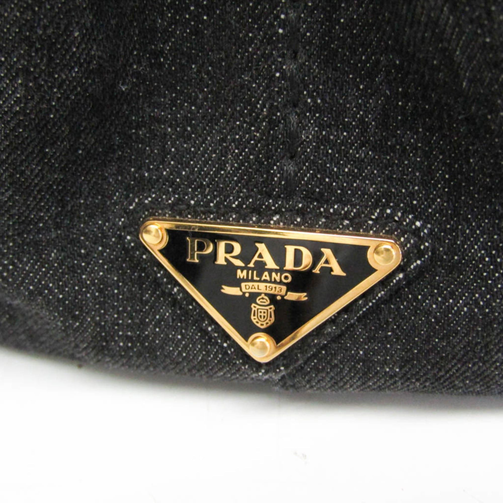 Prada Prada Canapa S Size 1BG439 Women's Canvas Shoulder Bag,Tote Bag Black Size ONE SIZE - 11 Thumbnail