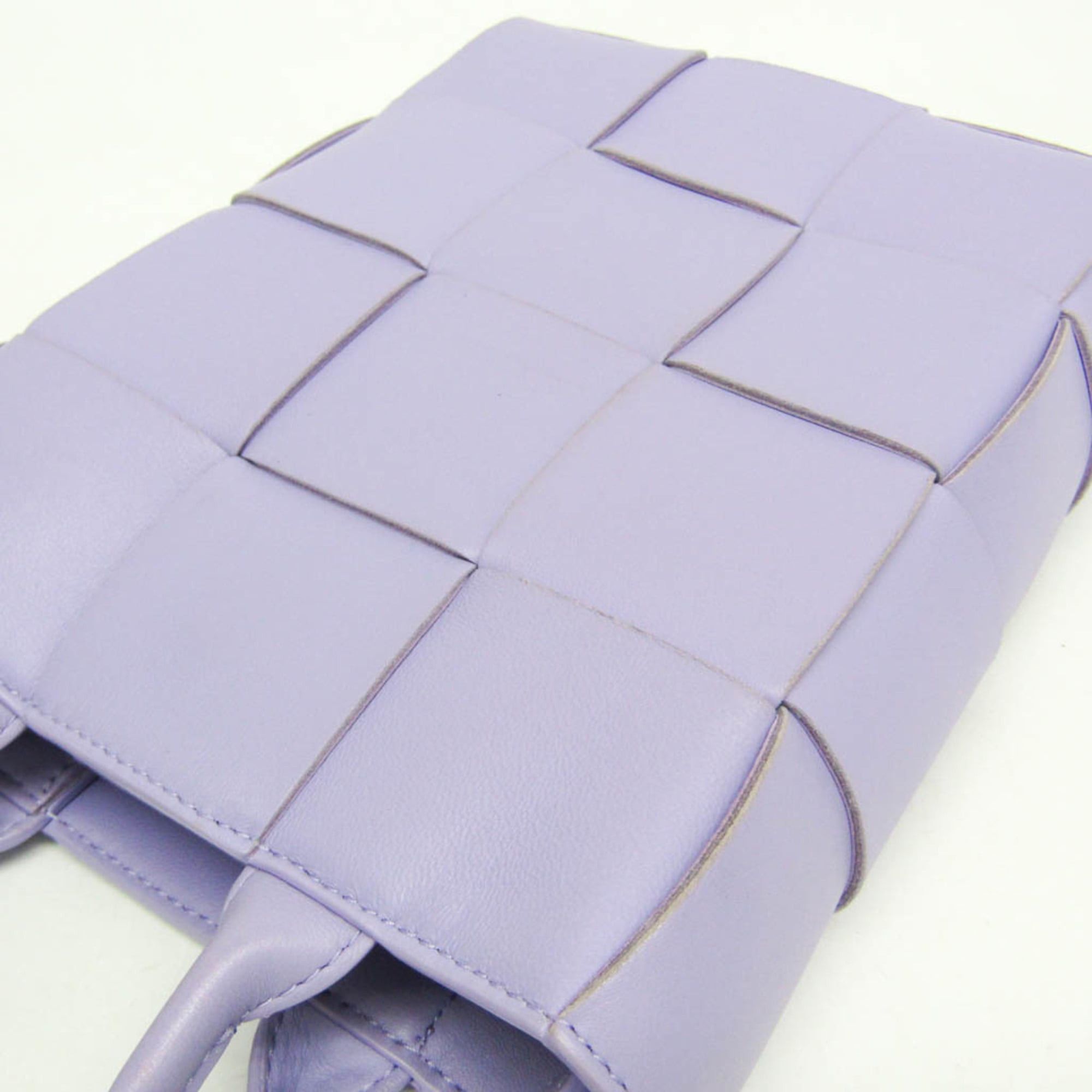 Bottega Veneta Bottega Veneta Mini Cassette Women's Leather Shoulder Bag,Tote Bag Purple Size ONE SIZE - 11 Thumbnail