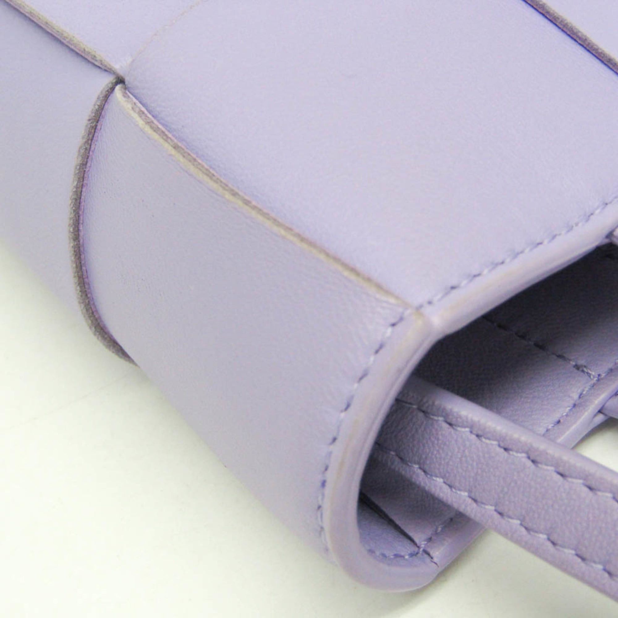 Bottega Veneta Bottega Veneta Mini Cassette Women's Leather Shoulder Bag,Tote Bag Purple Size ONE SIZE - 8 Thumbnail