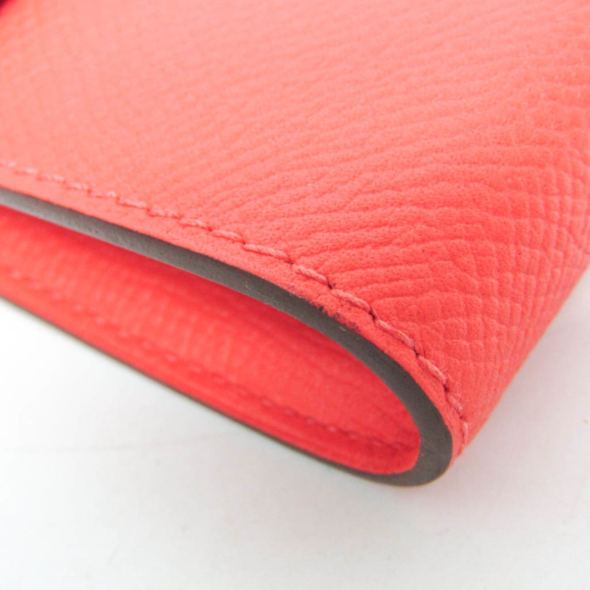 Hermes Hermes Kelly Wallet Women's Epsom Leather Long Wallet (bi-fold) Rose Jaipur,Salmon Pink Size ONE SIZE - 8 Thumbnail