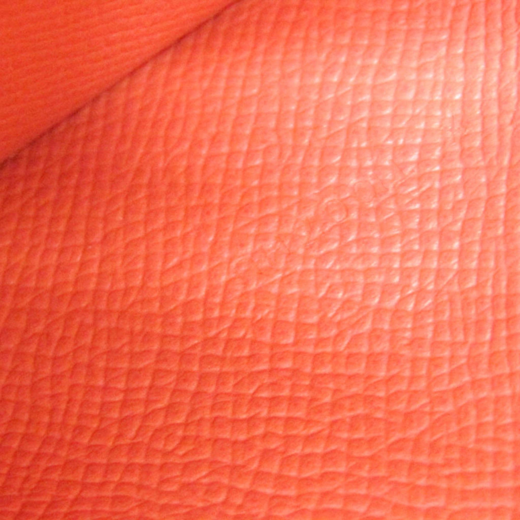 Hermes Hermes Bearn Bearn Soufflé Women's Epsom Leather Long Wallet (bi-fold) Salmon Pink Size ONE SIZE - 15 Thumbnail