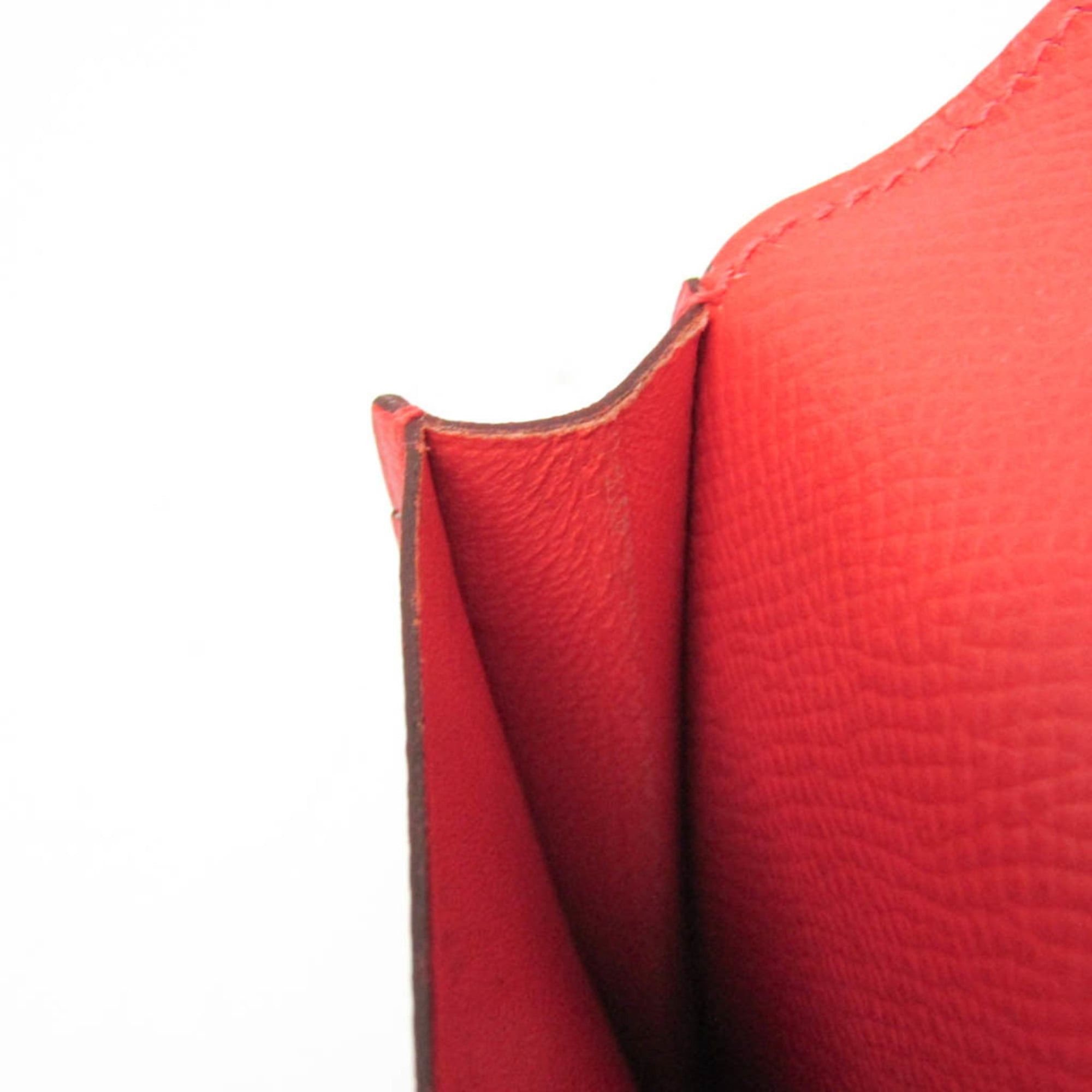 Hermes Hermes Bearn Bearn Soufflé Women's Epsom Leather Long Wallet (bi-fold) Salmon Pink Size ONE SIZE - 13 Thumbnail