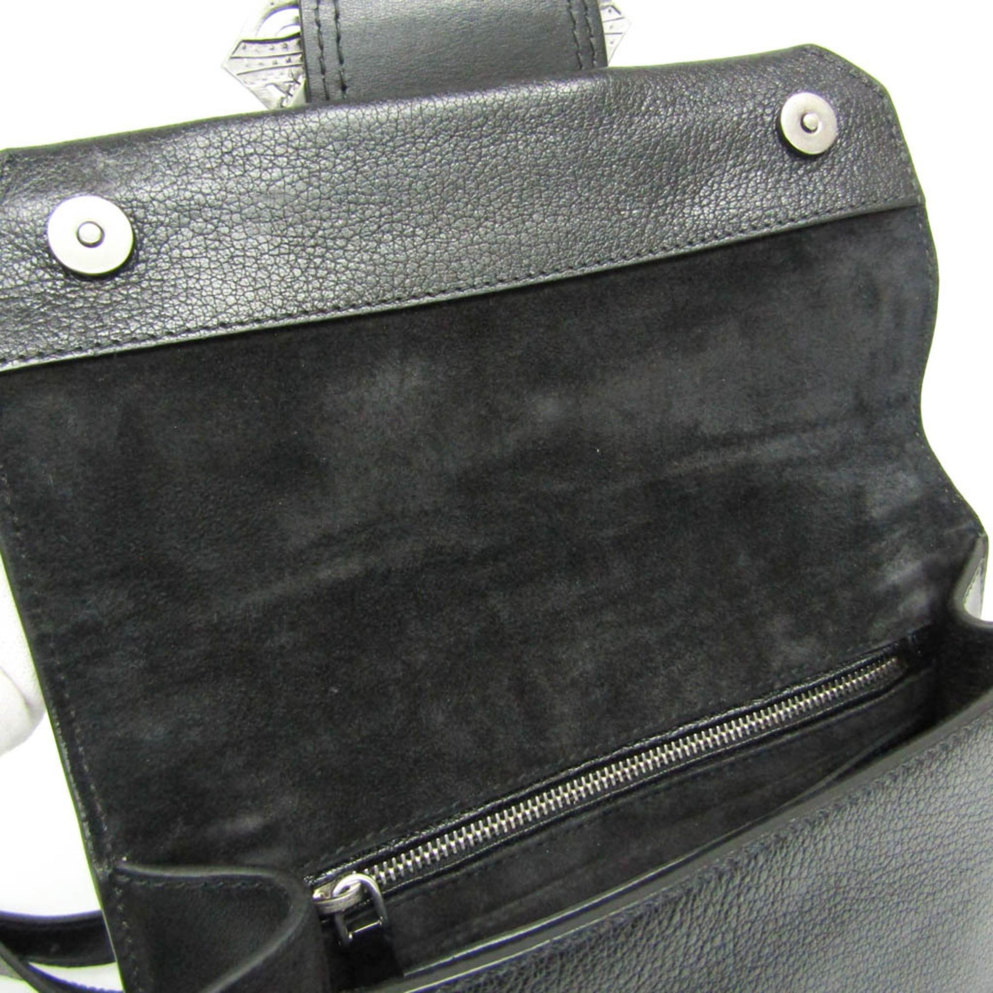 Miu Miu Miu Miu MADRAS 5BH609 Women's Leather,Rhinestone Shoulder Bag Black Size ONE SIZE - 15 Thumbnail