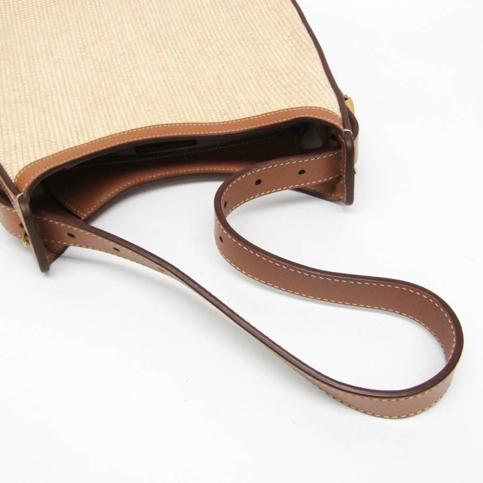 Tod's Tod's Oboe One-shoulder Bag Women's Leather,Raffia Shoulder Bag Light Brown Size ONE SIZE - 9 Thumbnail