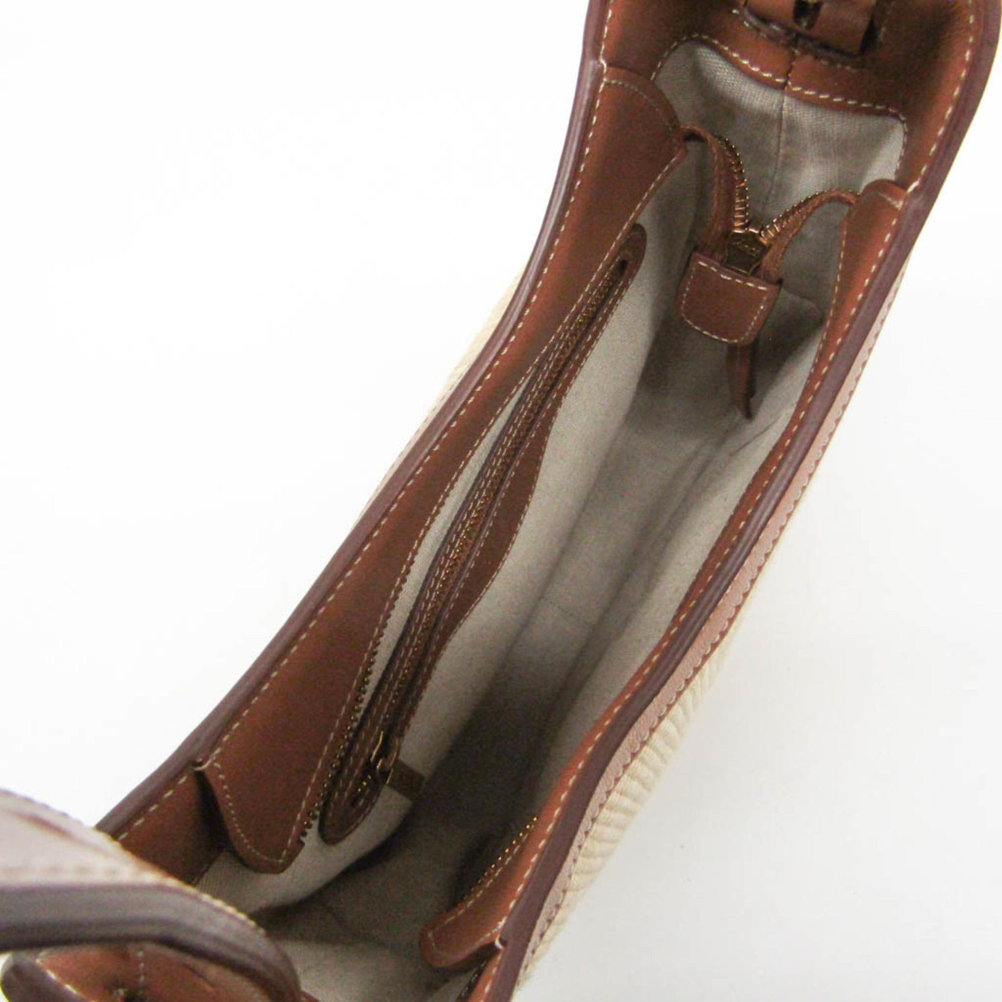 Tod's Tod's Oboe One-shoulder Bag Women's Leather,Raffia Shoulder Bag Light Brown Size ONE SIZE - 4 Thumbnail