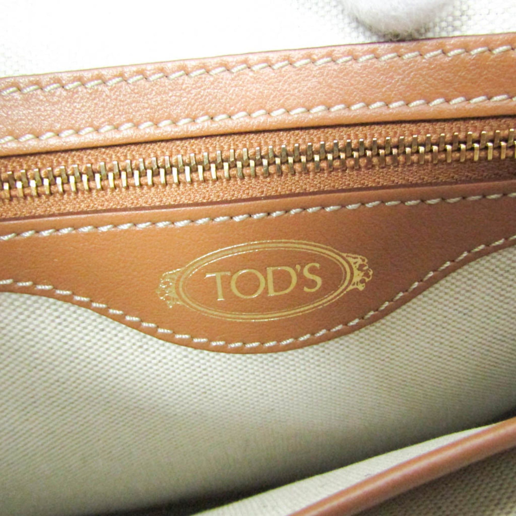 Tod's Tod's Oboe One-shoulder Bag Women's Leather,Raffia Shoulder Bag Light Brown Size ONE SIZE - 11 Thumbnail