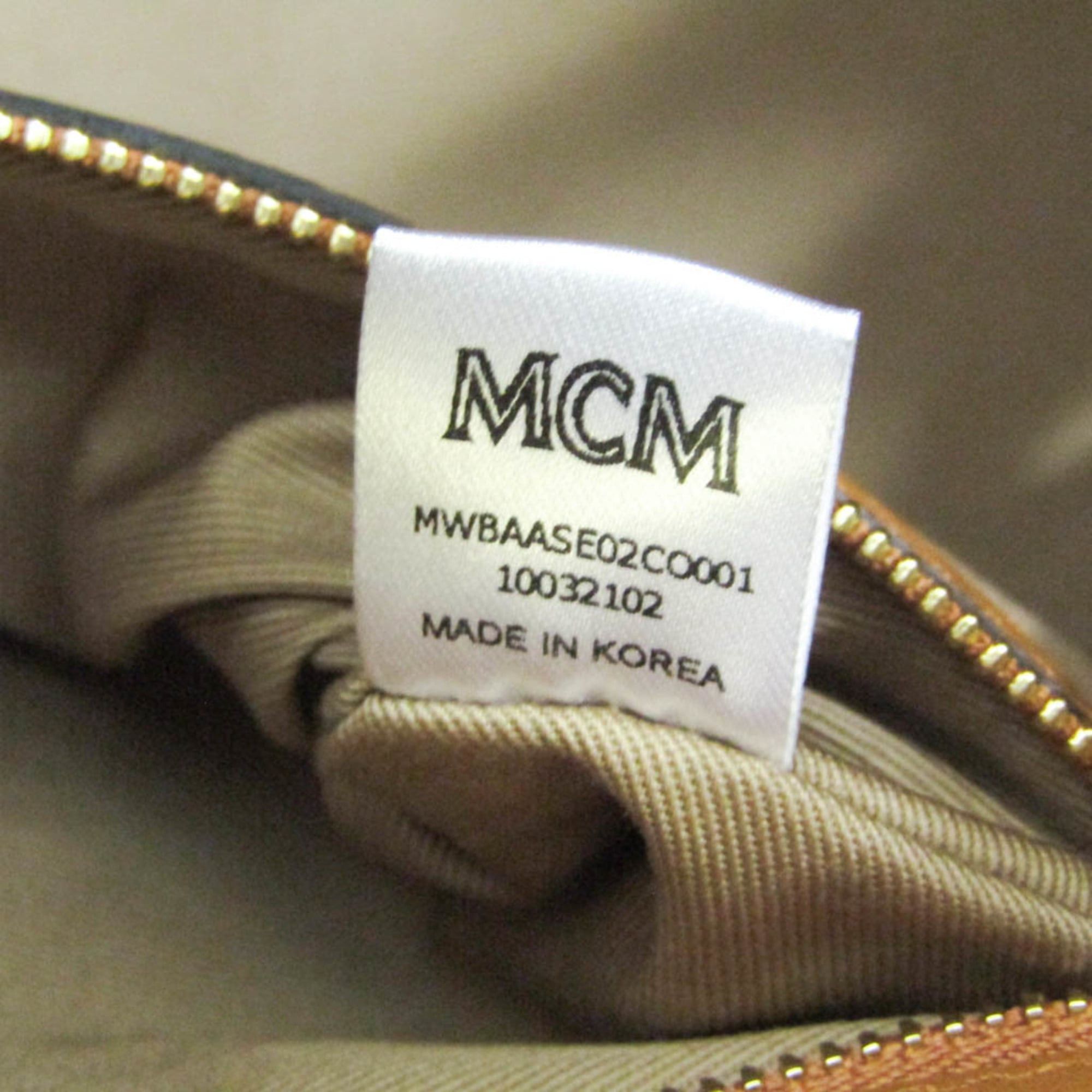 MCM MCM Visetos Essential Boston Bag Small MWBAASE02CO001 Women's Coated Canvas,Leather Boston Bag,Shoulder Bag Brown Size ONE SIZE - 17 Thumbnail