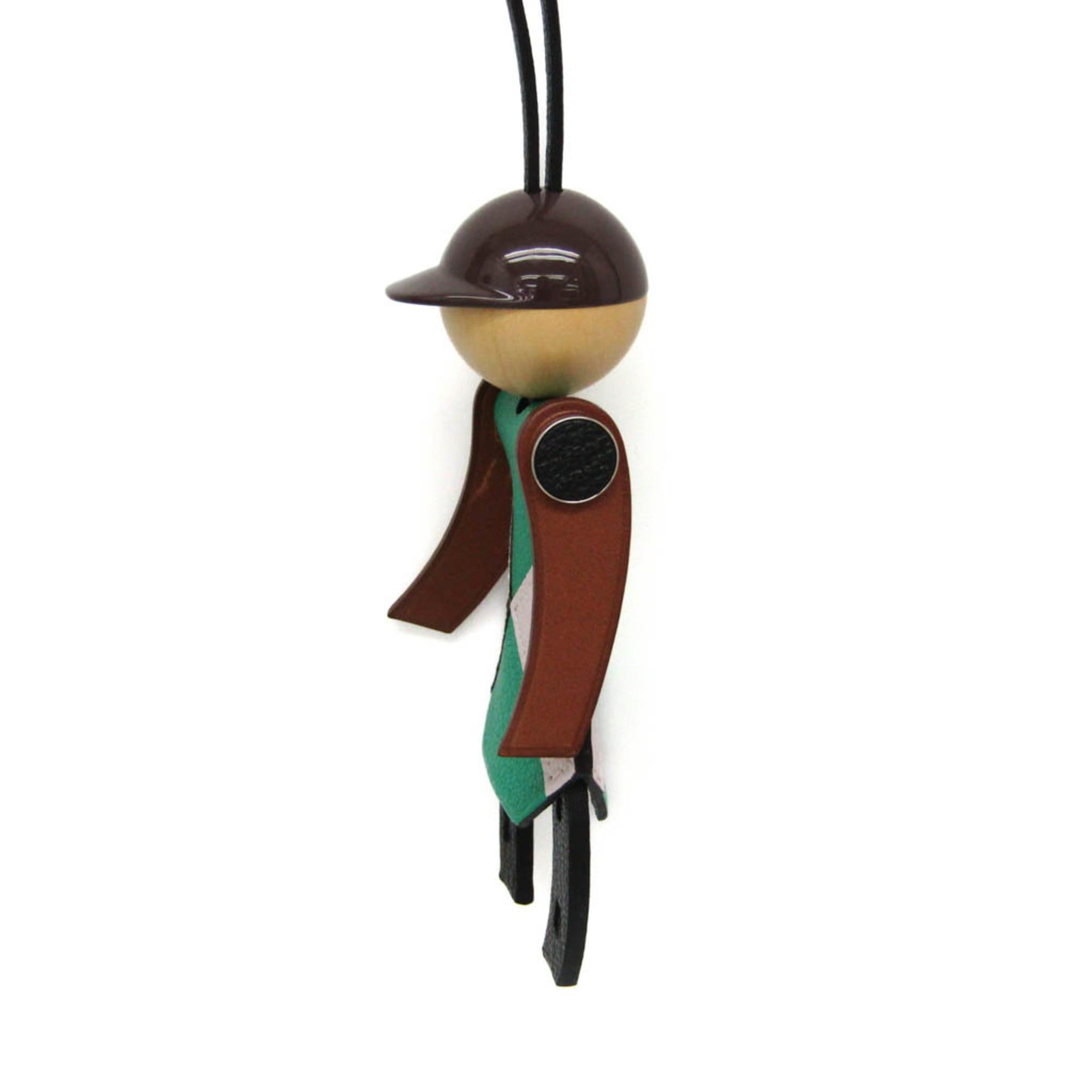 Hermes Hermes Barenia Leather,Chevre Myzore Leather Handbag Charm Brown,Green,Light Pink Jockey Charm Size ONE SIZE - 4 Thumbnail