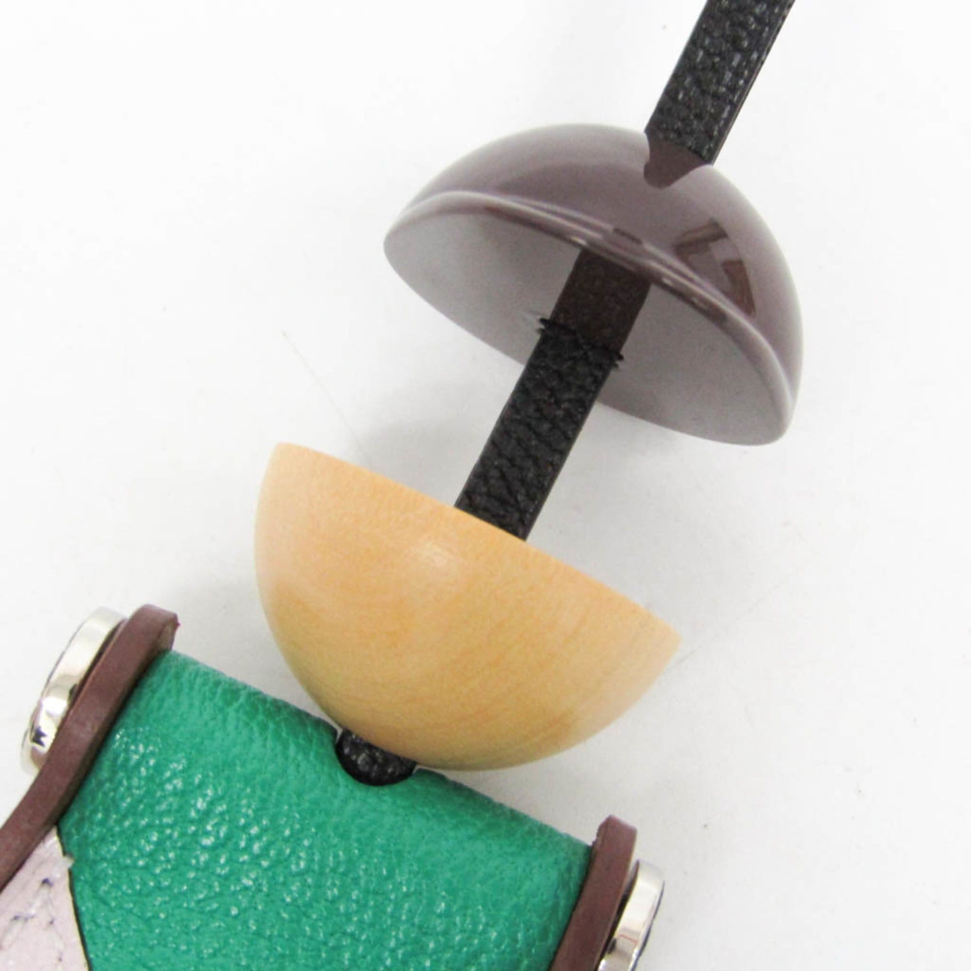Hermes Hermes Barenia Leather,Chevre Myzore Leather Handbag Charm Brown,Green,Light Pink Jockey Charm Size ONE SIZE - 8 Thumbnail