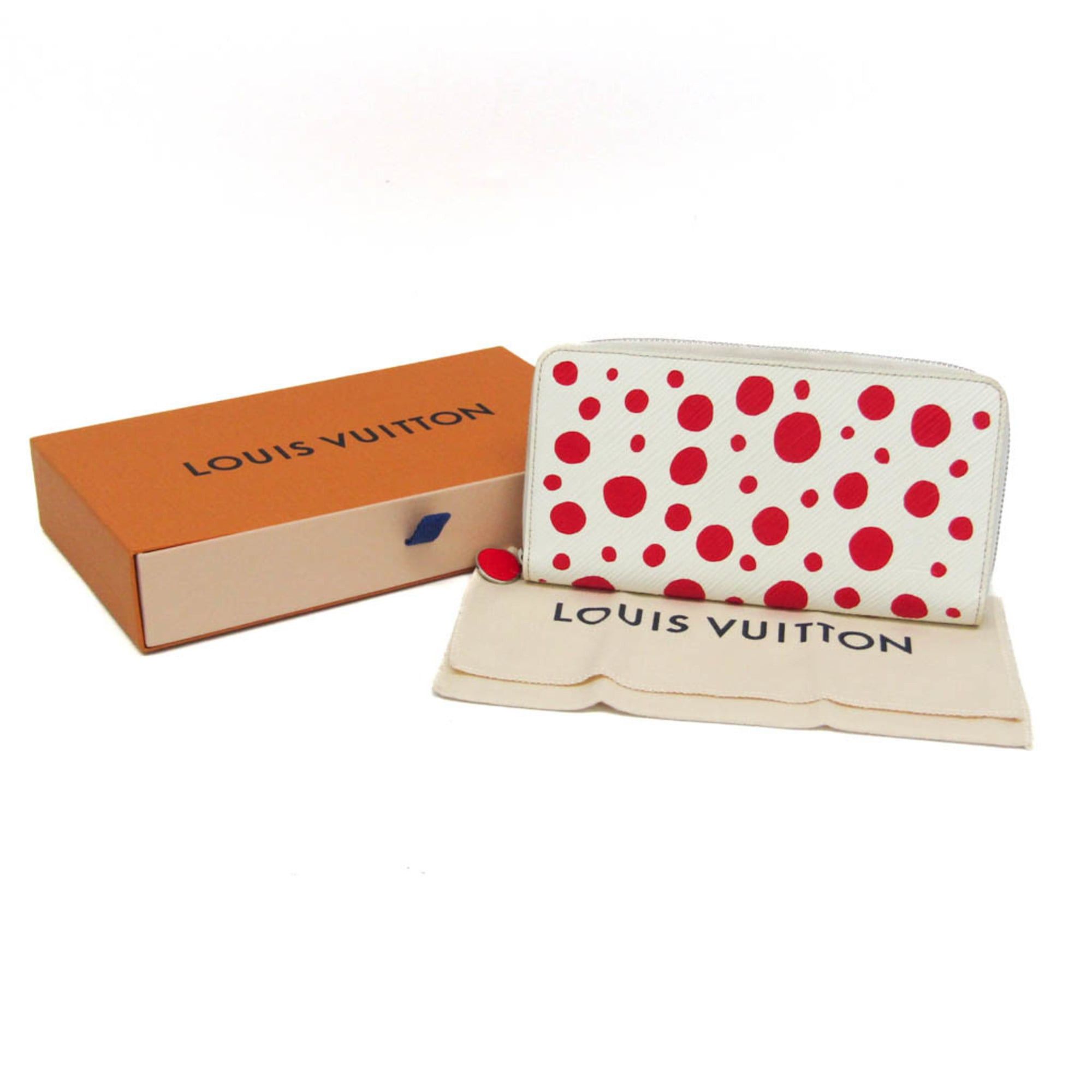 Louis Vuitton Louis Vuitton Epi LV X YK Zippy Wallet Yayoi Kusama M81961 Women's Epi Leather Long Wallet (bi-fold) Red Color,White Size ONE SIZE - 2 Thumbnail