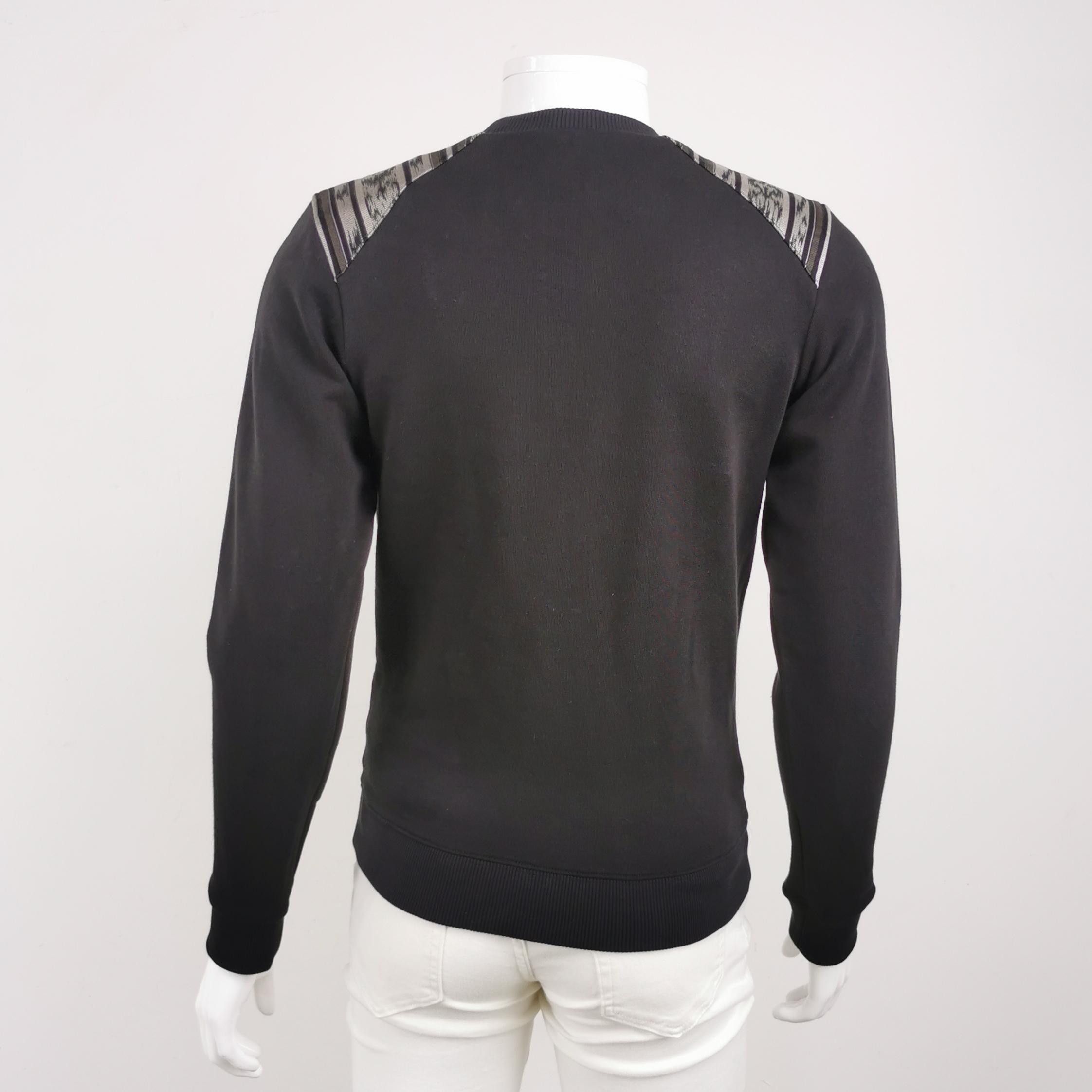 Saint Laurent Paris Saint Laurent XS Cotton Paneled Crewneck Sweatshirt Size US XS / EU 42 / 0 - 5 Thumbnail