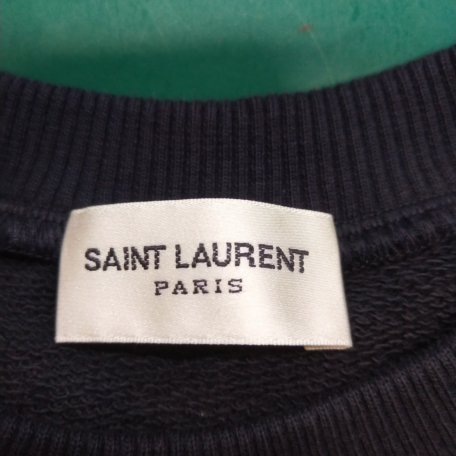 Saint Laurent Paris Saint Laurent XS Cotton Paneled Crewneck Sweatshirt Size US XS / EU 42 / 0 - 11 Thumbnail