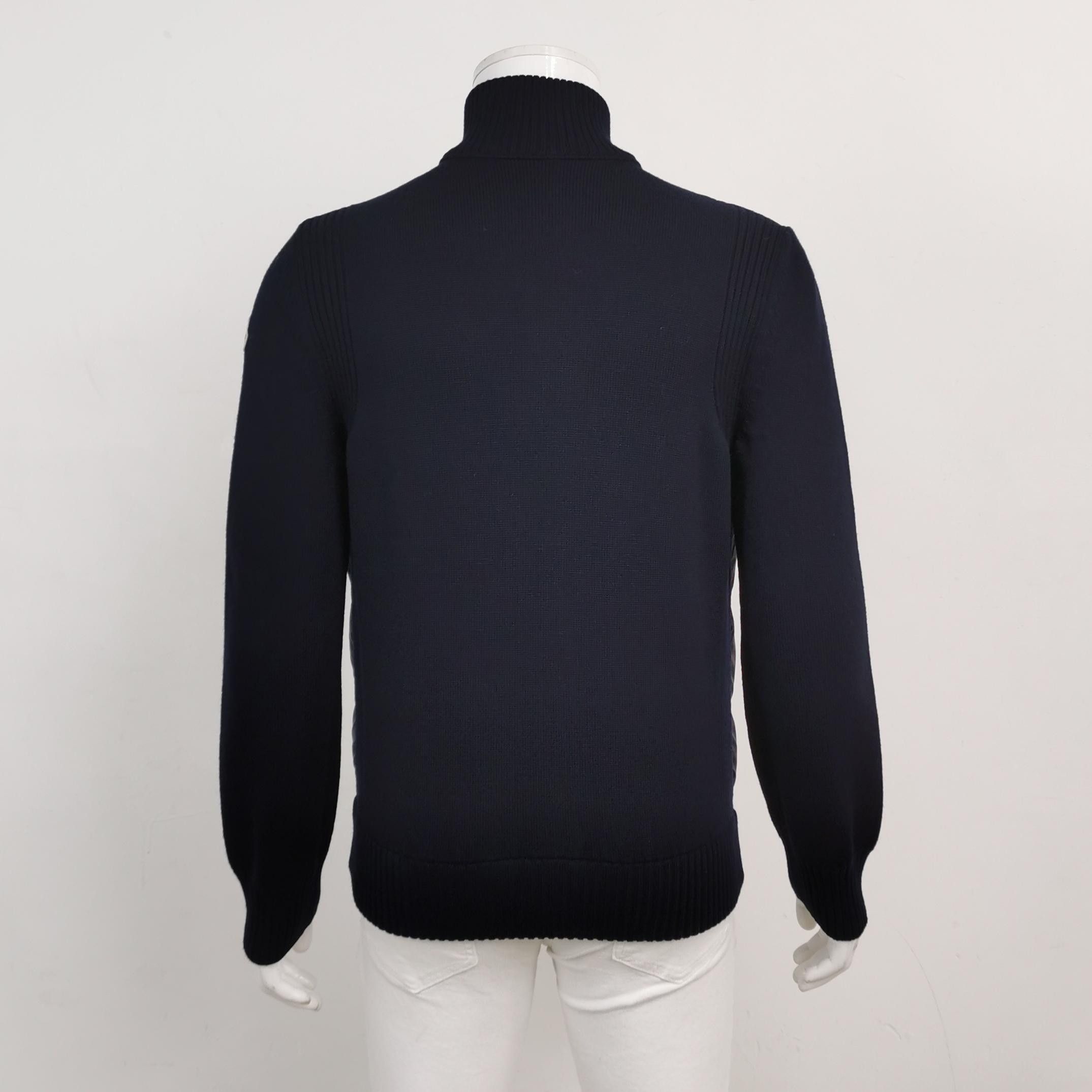 Moncler Moncler Wool-Knit High-Neck Down Cardigan L Size US L / EU 52-54 / 3 - 4 Thumbnail