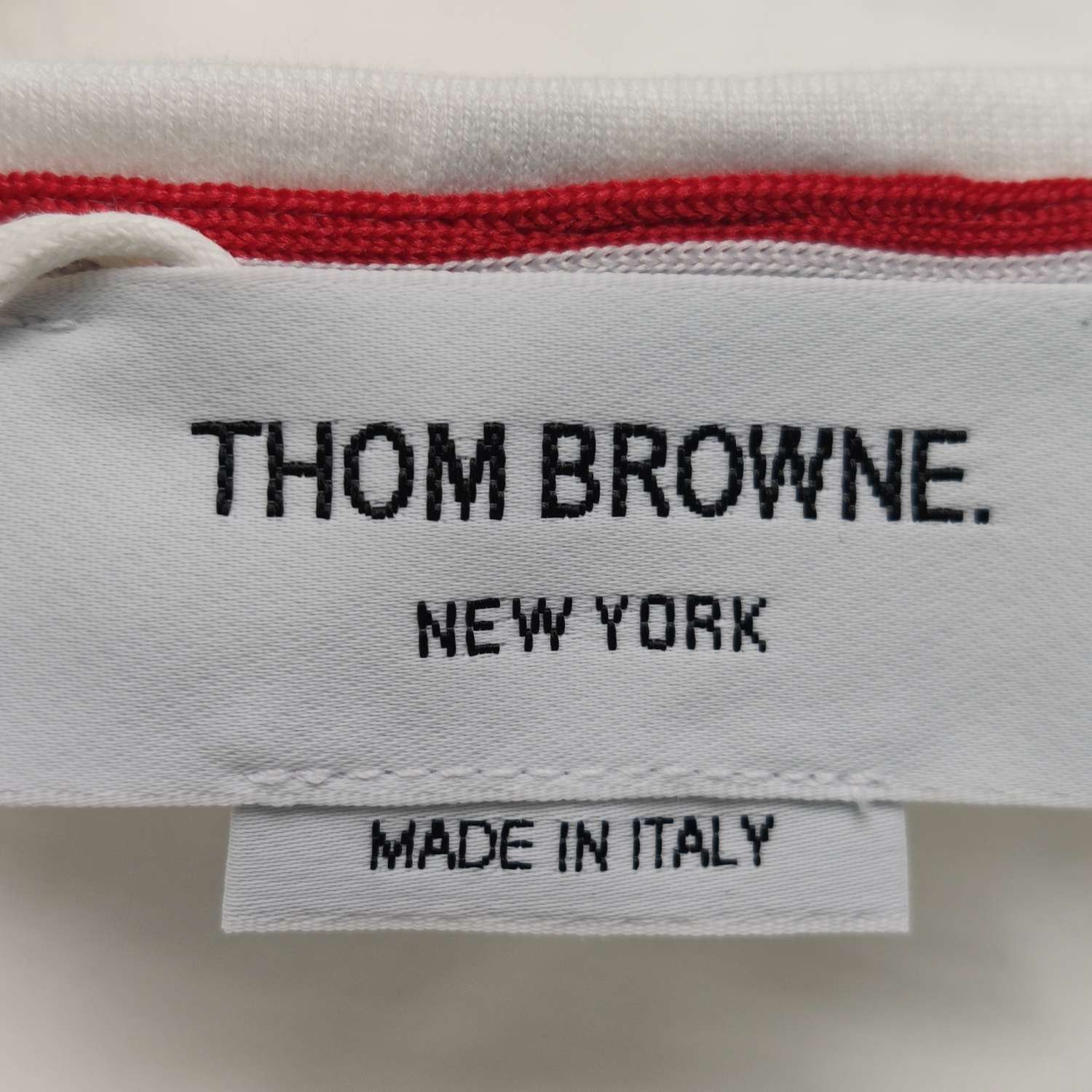 Thom Browne Thom Browne White Contrast Stripe Pocket Crewneck Tee S Size US S / EU 44-46 / 1 - 11 Thumbnail