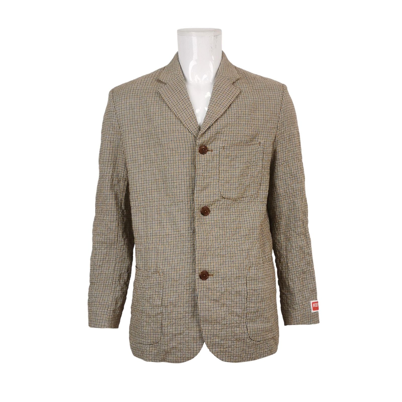Kenzo Kenzo Check Cotton-Wool Lapel Jacket L Size US L / EU 52-54 / 3 - 2 Thumbnail