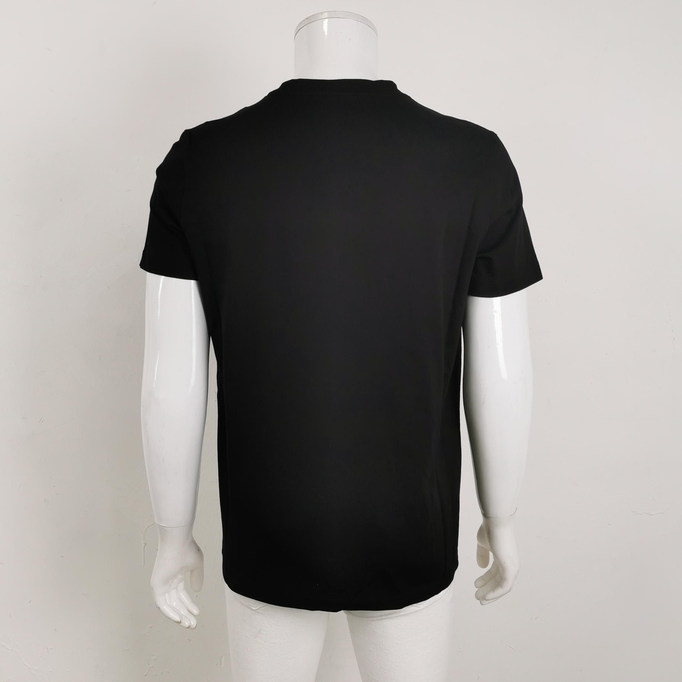 Moncler Moncler L Size Solid Cotton Crew Neck T-Shirt Size US L / EU 52-54 / 3 - 3 Thumbnail