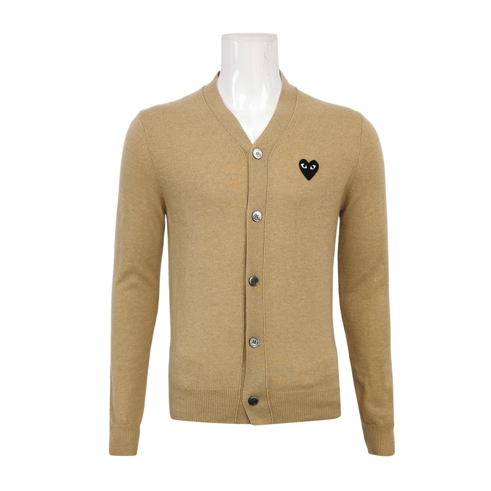 Comme des Garcons Comme des Garçons Play Beige Heart Logo Cardigan S Size US S / EU 44-46 / 1 - 2 Thumbnail