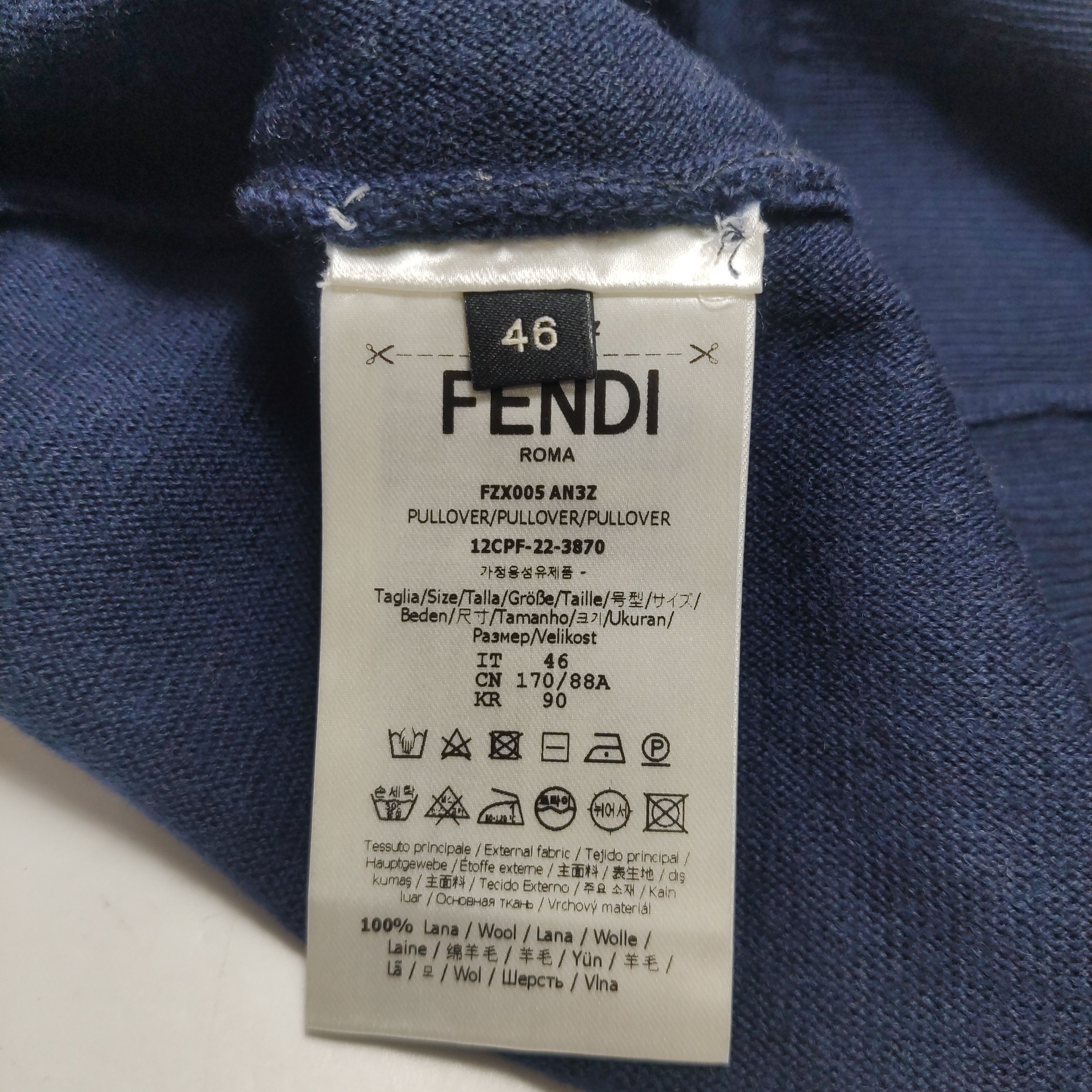 Fendi Fendi Wool Colorblock Crewneck Sweater Size US S / EU 44-46 / 1 - 13 Thumbnail