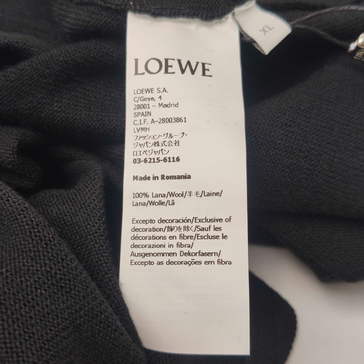 Loewe Loewe XL Wool V-Neck Single-Breasted Cardigan Size US XL / EU 56 / 4 - 17 Thumbnail