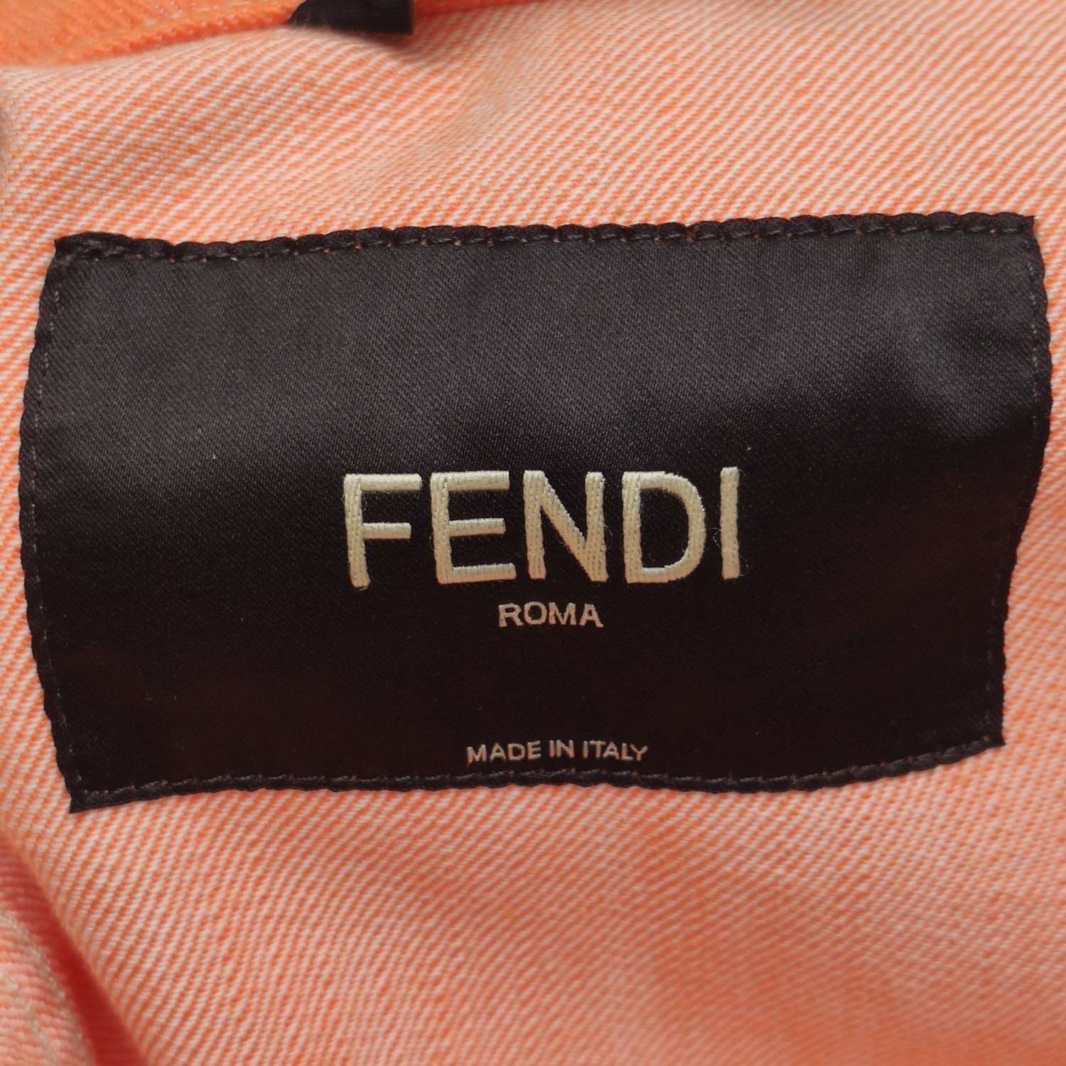 Fendi Fendi Orange Cotton Collar Jacket L/50 Size US L / EU 52-54 / 3 - 8 Thumbnail