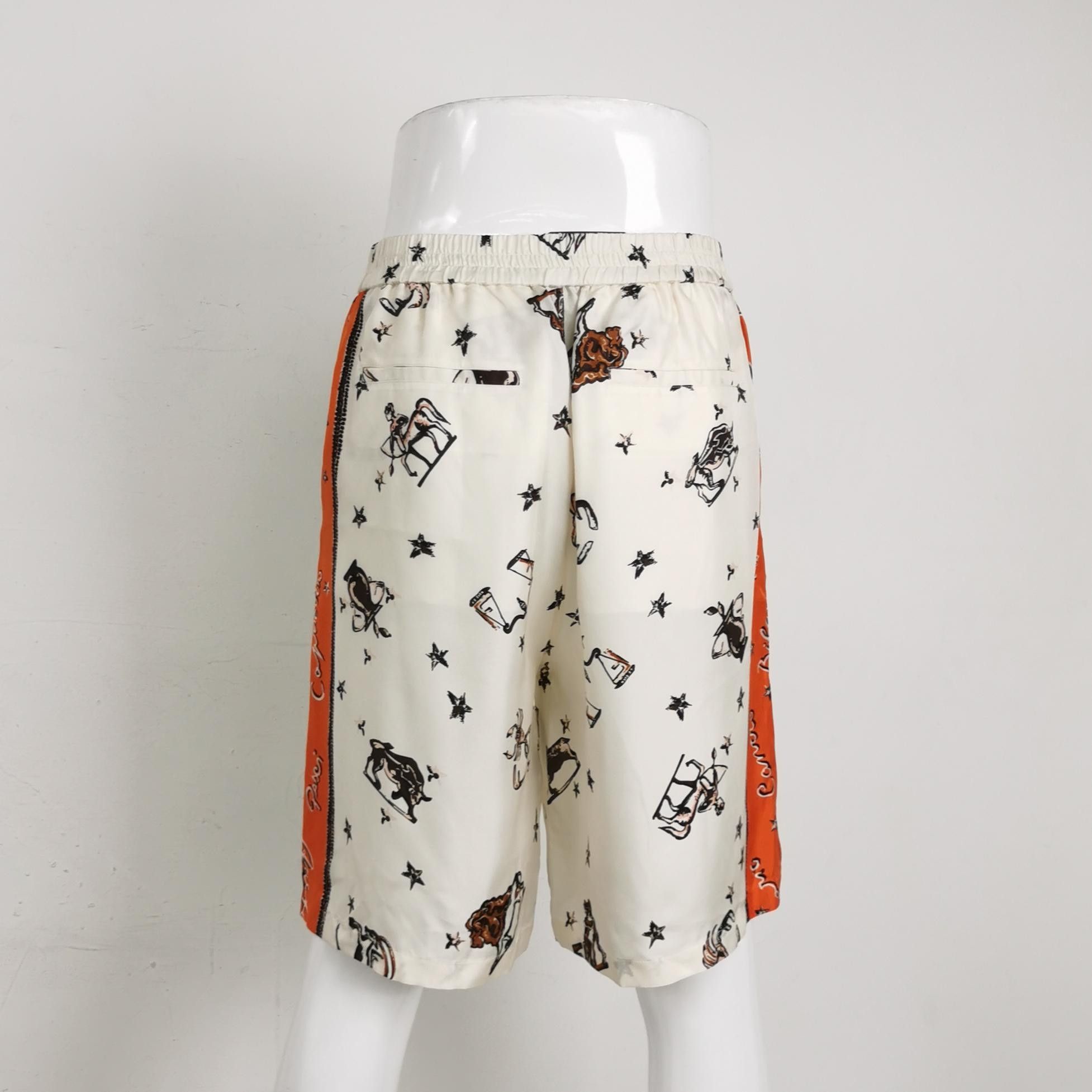 Versace Versace Printed Cotton Shorts with Contrast Trim Size US 30 / EU 46 - 3 Thumbnail
