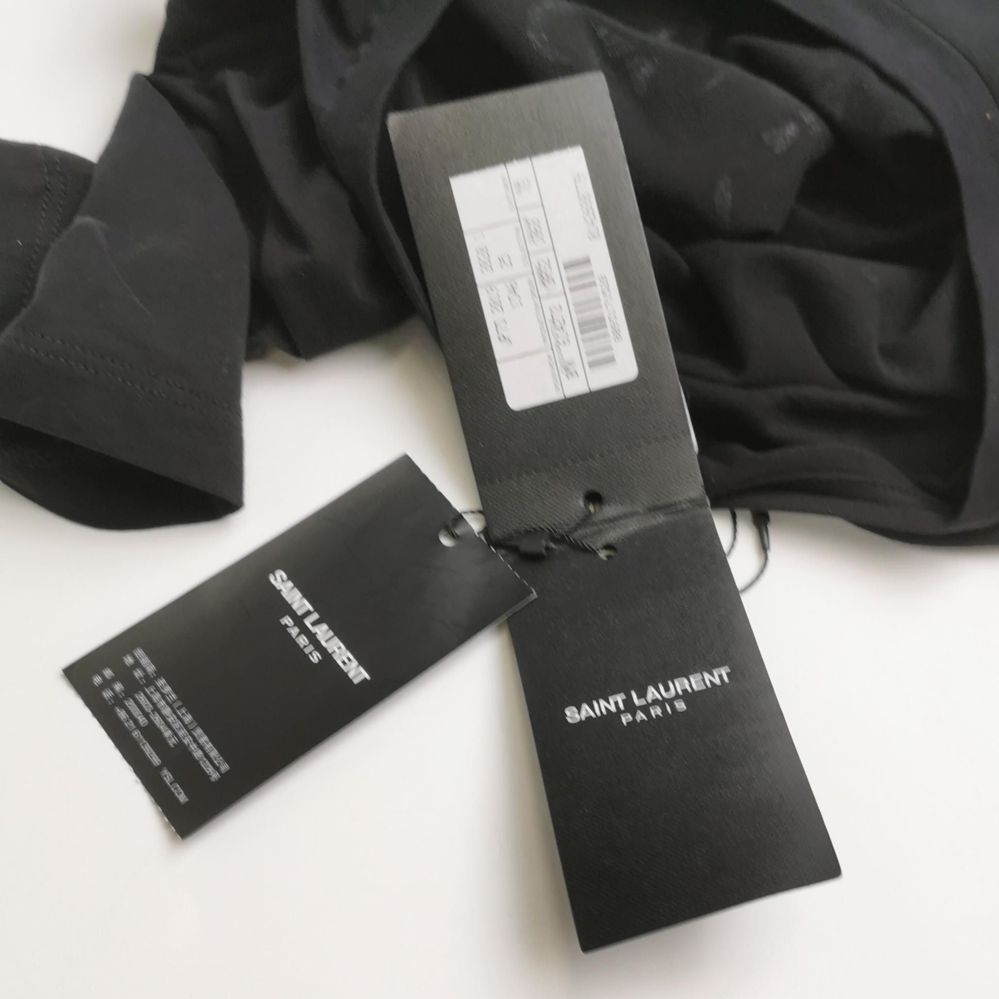 Saint Laurent Paris Saint Laurent XS Cotton Colorblock Graphic T-shirt Size XS / US 0-2 / IT 36-38 - 8 Thumbnail
