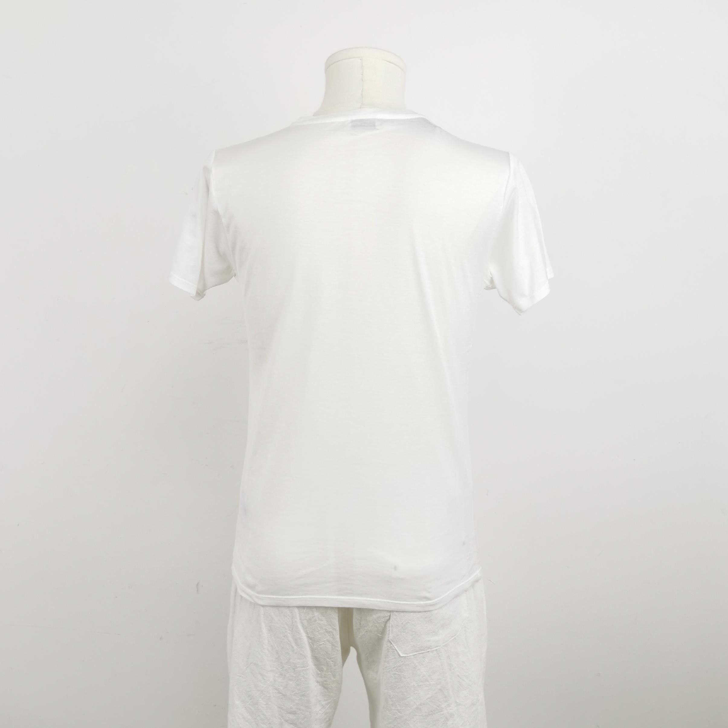 Saint Laurent Paris Saint Laurent S White Cotton Fang Lips T-Shirt Size S / US 4 / IT 40 - 5 Thumbnail
