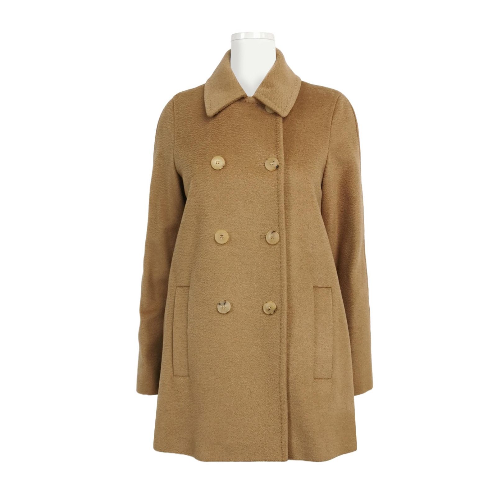 Celine Celine Camel Double-Breasted Wool Coat S Size XS / US 0-2 / IT 36-38 - 2 Thumbnail