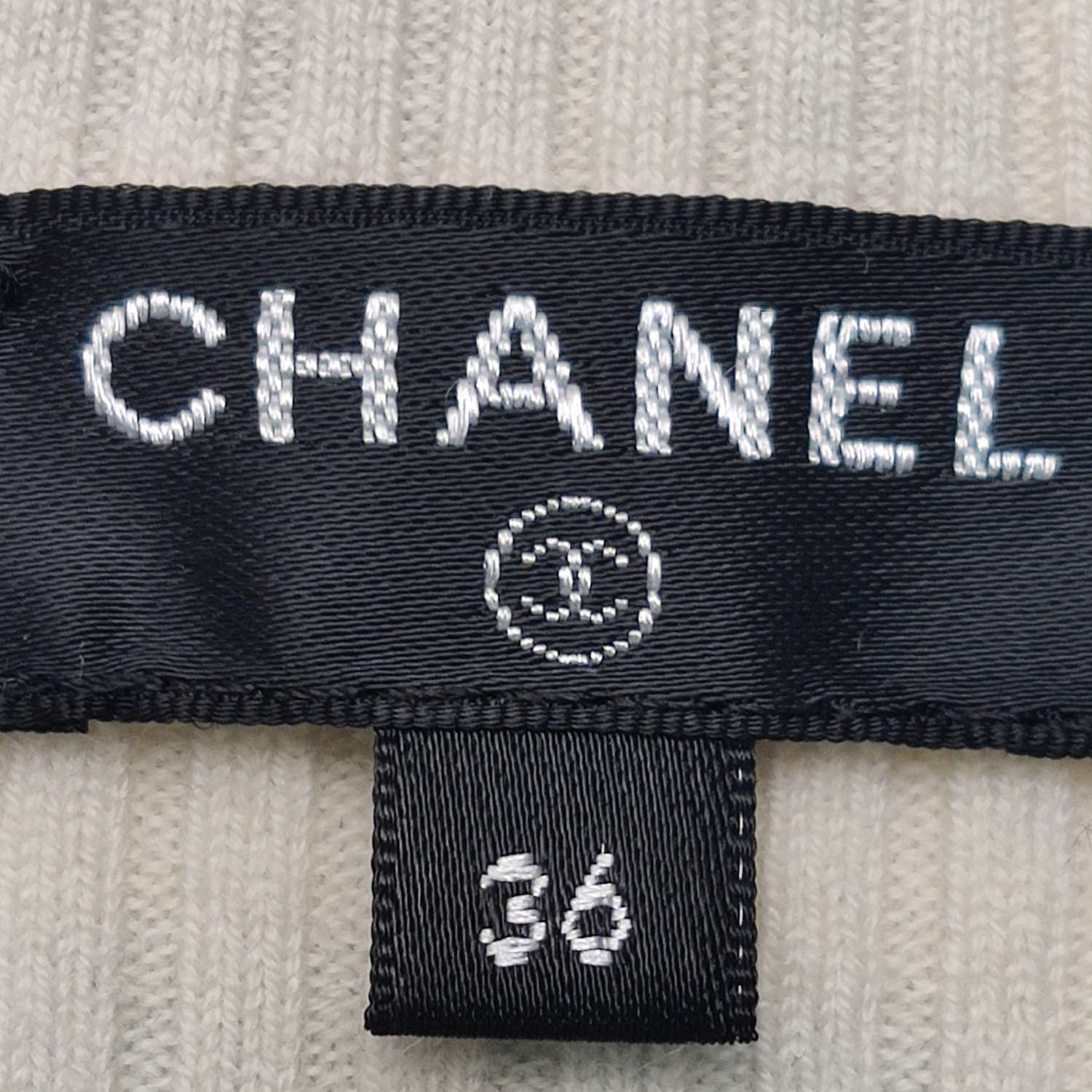 Chanel Chanel Cream Wool Blend Color-Block Crewneck Sweater Size S / US 4 / IT 40 - 8 Thumbnail
