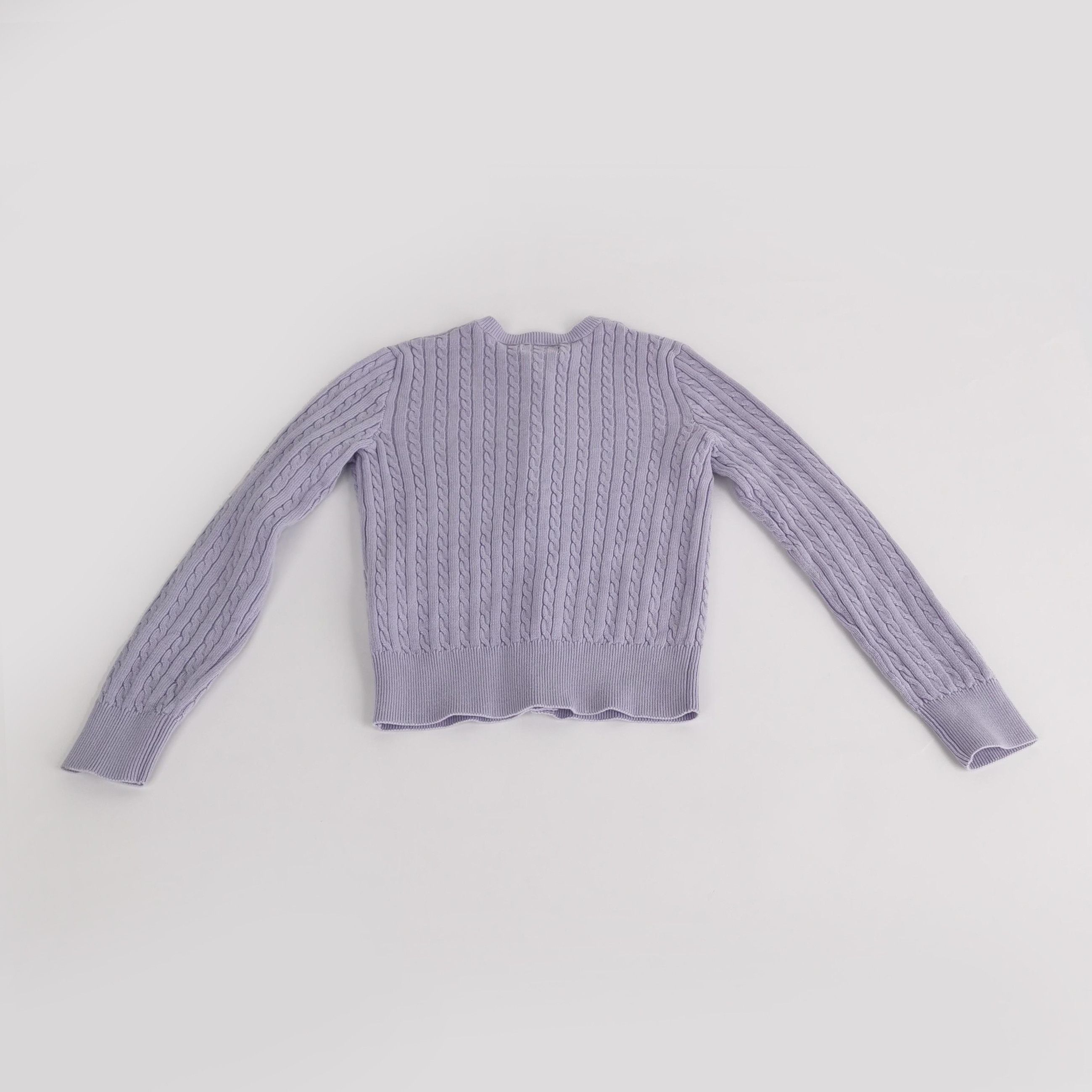 Polo Ralph Lauren Polo Lavender Cable-Knit Button Cardigan Size M / US 6-8 / IT 42-44 - 3 Thumbnail