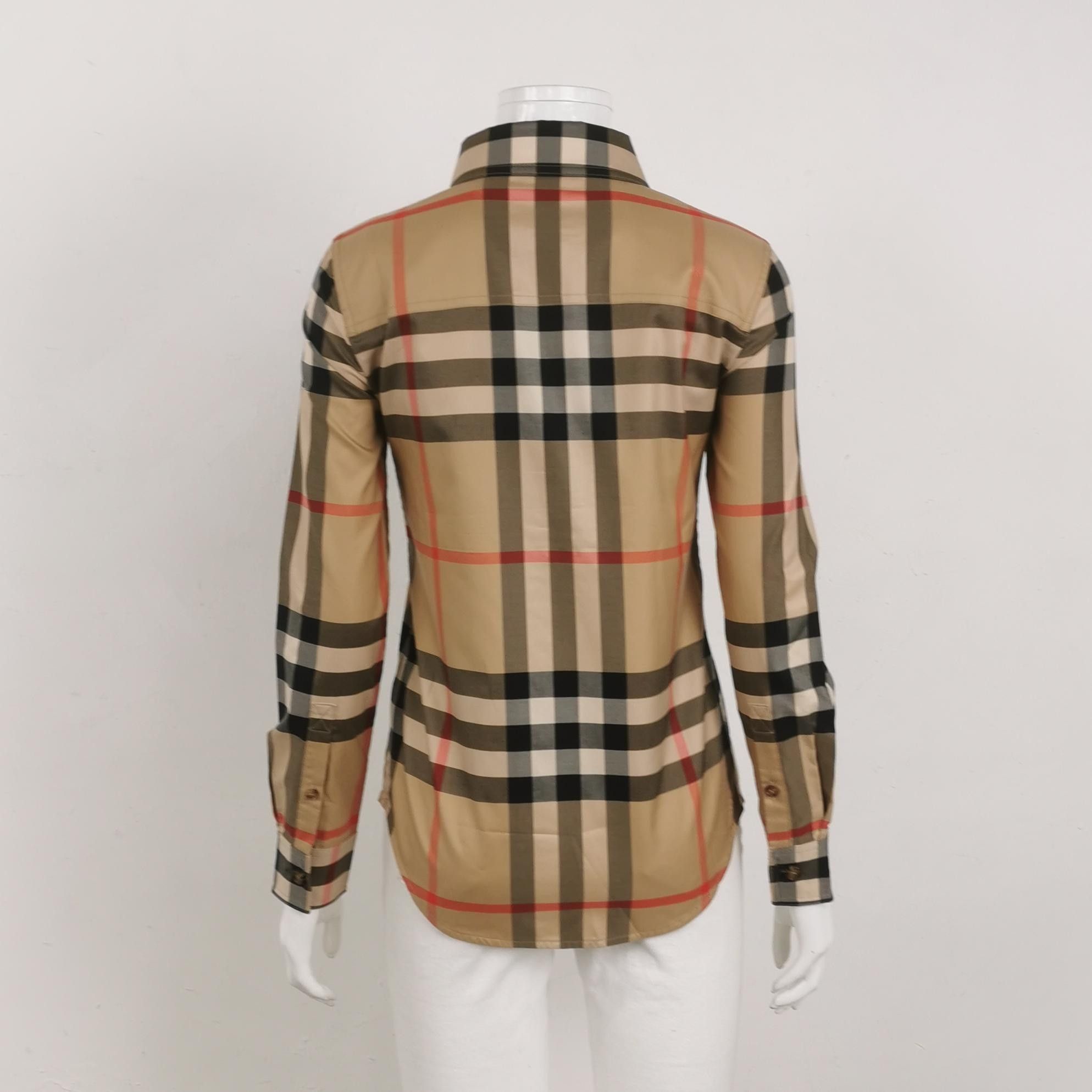 Burberry Burberry Cotton Check Collared Shirt US0/XXS Size XXS / US 00 / IT 34 - 4 Thumbnail
