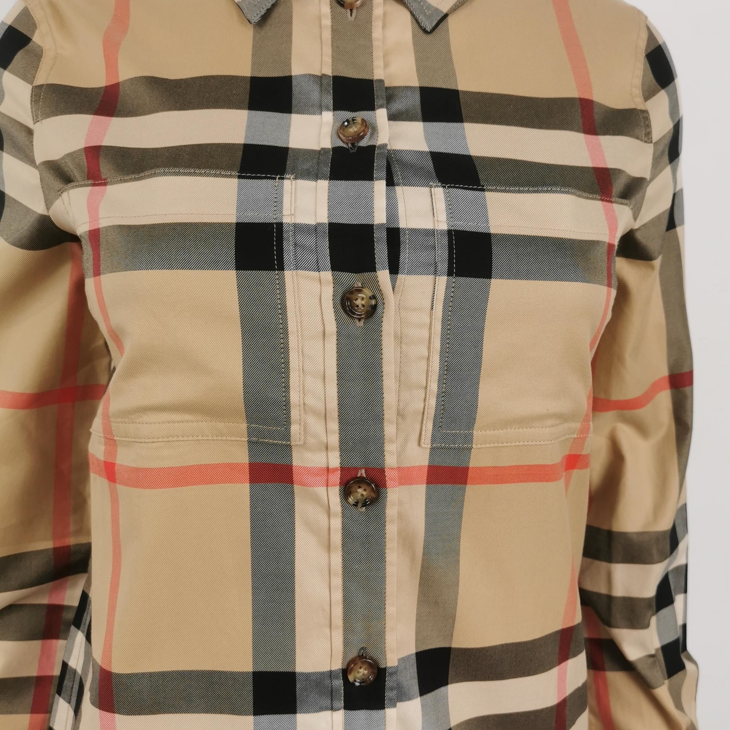 Burberry Burberry Cotton Check Collared Shirt US0/XXS Size XXS / US 00 / IT 34 - 6 Thumbnail