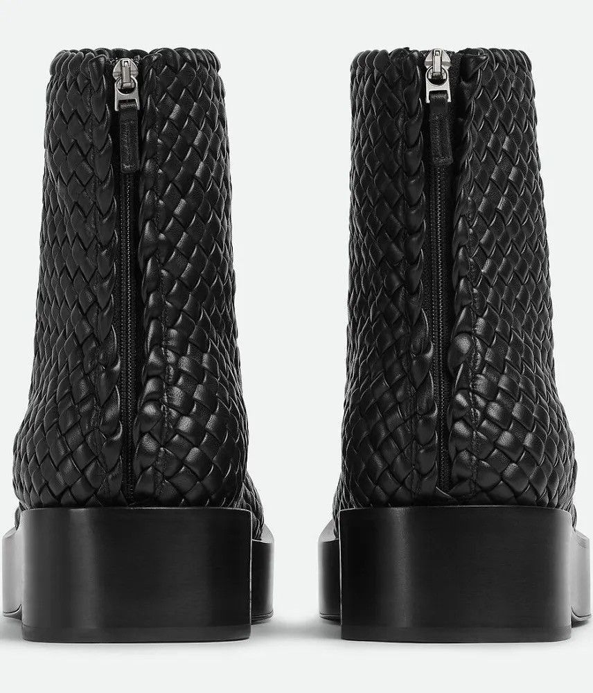 Bottega Veneta Torino Intercciato Leather Ankle Boots Size US 8 / EU 41 - 3 Thumbnail