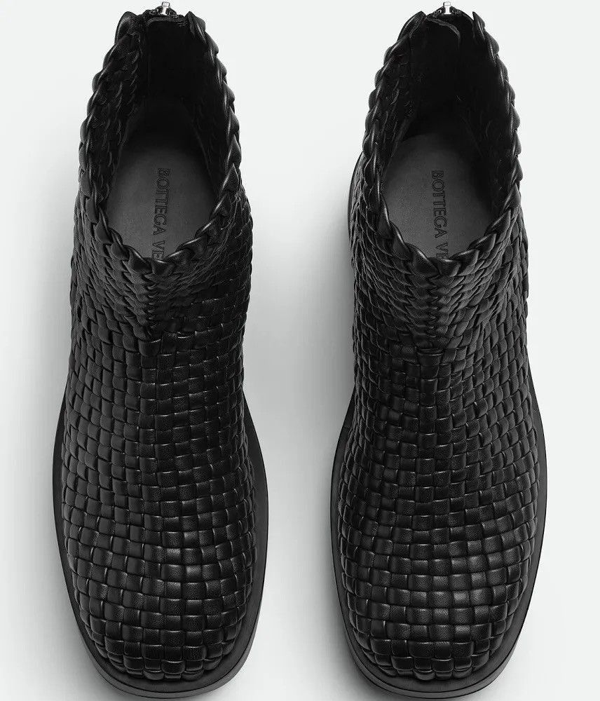 Bottega Veneta Torino Intercciato Leather Ankle Boots Size US 9 / EU 42 - 4 Thumbnail