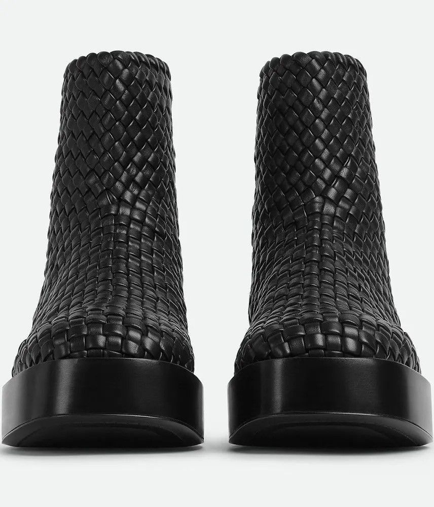 Bottega Veneta Torino Intercciato Leather Ankle Boots Size US 10 / EU 43 - 2 Thumbnail