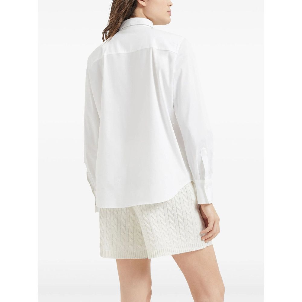 Brunello Cucinelli Brunello Cucinelli WHITE Tops - Shirts Size L / US 10 / IT 46 - 3 Thumbnail