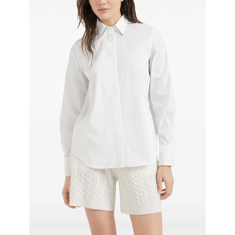 Brunello Cucinelli Brunello Cucinelli WHITE Tops - Shirts Size XL / US 12-14 / IT 48-50 - 4 Thumbnail