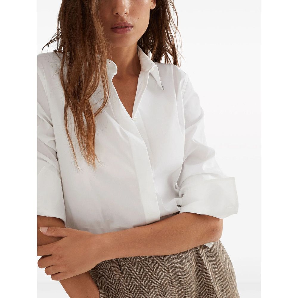 Brunello Cucinelli Brunello Cucinelli WHITE Tops - Shirts Size XL / US 12-14 / IT 48-50 - 2 Thumbnail