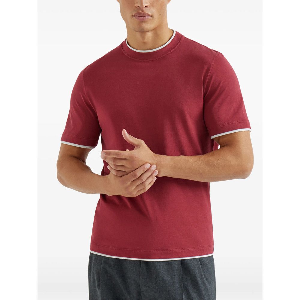 Brunello Cucinelli Brunello Cucinelli RED T-Shirts & Vests - T-Shirts Size US S / EU 44-46 / 1 - 5 Thumbnail