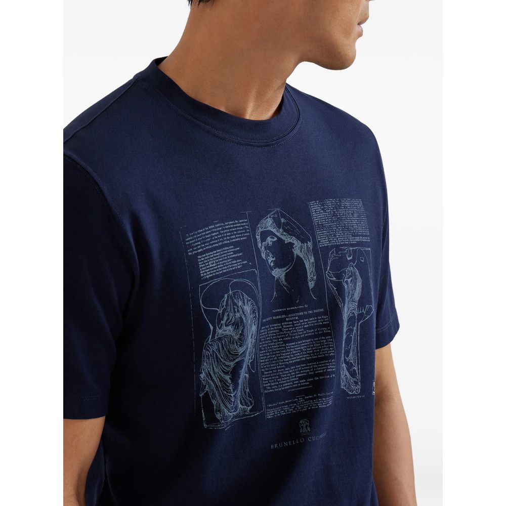 Brunello Cucinelli Brunello Cucinelli BLUE T-Shirts & Vests - T-Shirts Size US L / EU 52-54 / 3 - 2 Thumbnail