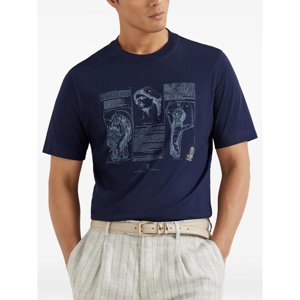 Brunello Cucinelli Brunello Cucinelli BLUE T-Shirts & Vests - T-Shirts Size US L / EU 52-54 / 3 - 4 Thumbnail