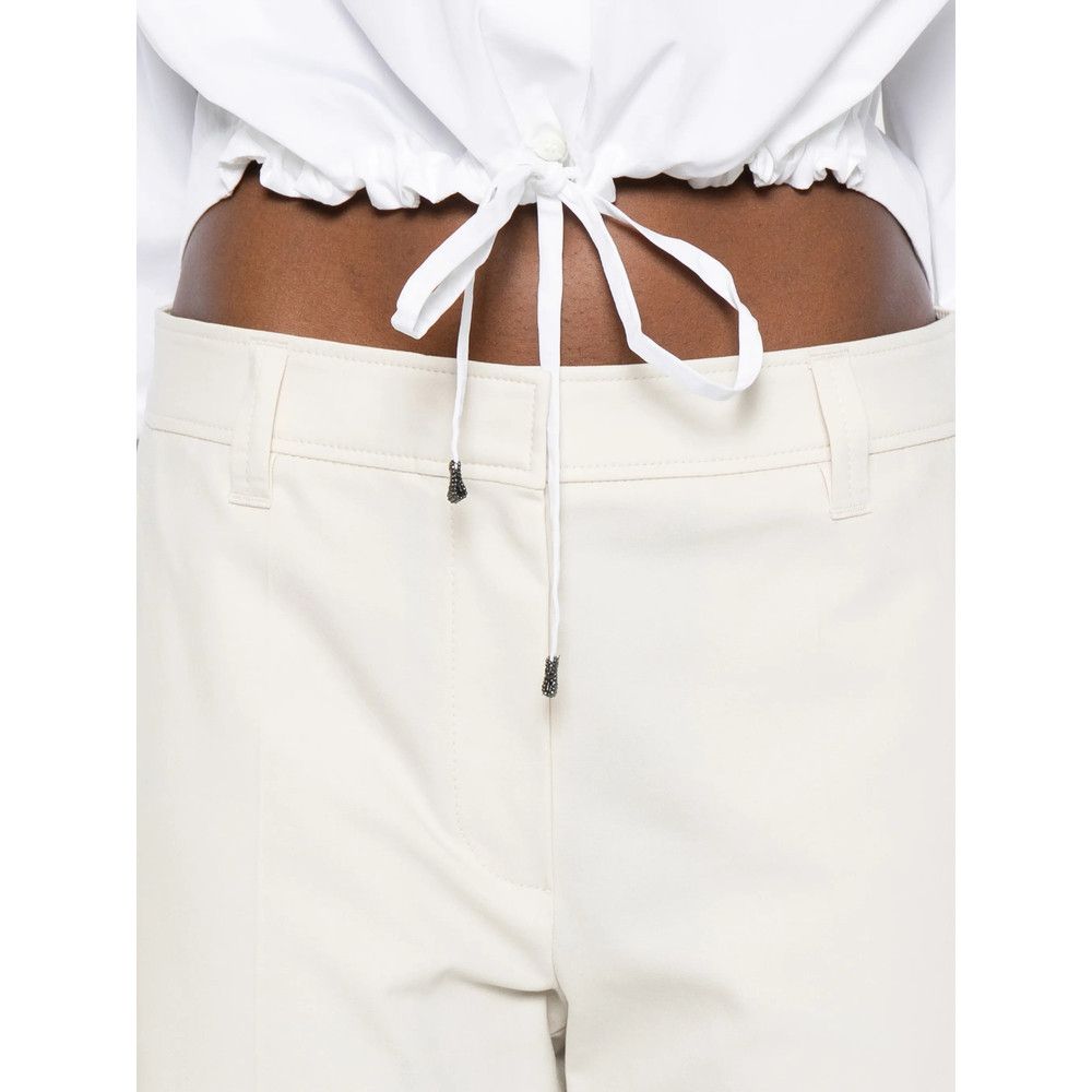 Brunello Cucinelli Brunello Cucinelli NEUTRALS Trousers - Straight Trousers Size 26" / US 2 / IT 38 - 4 Thumbnail