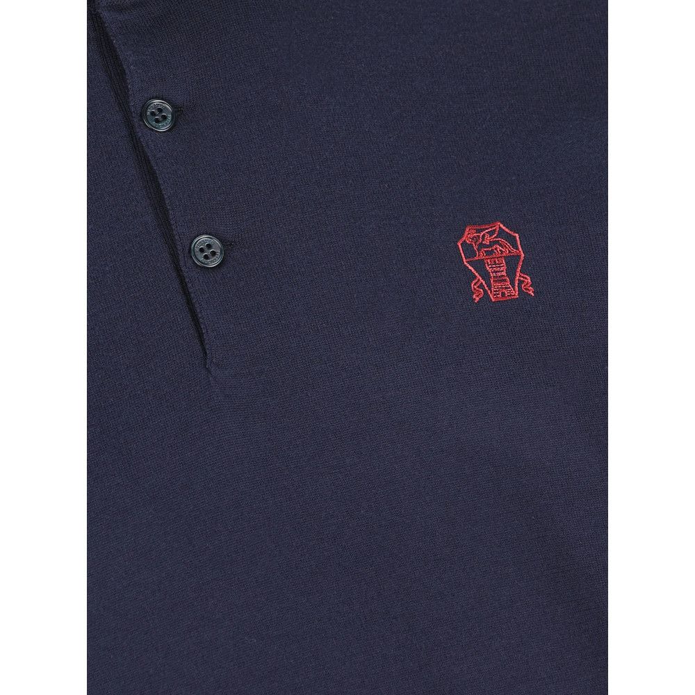 Brunello Cucinelli Brunello Cucinelli BLUE Polo Shirts Size US L / EU 52-54 / 3 - 3 Thumbnail