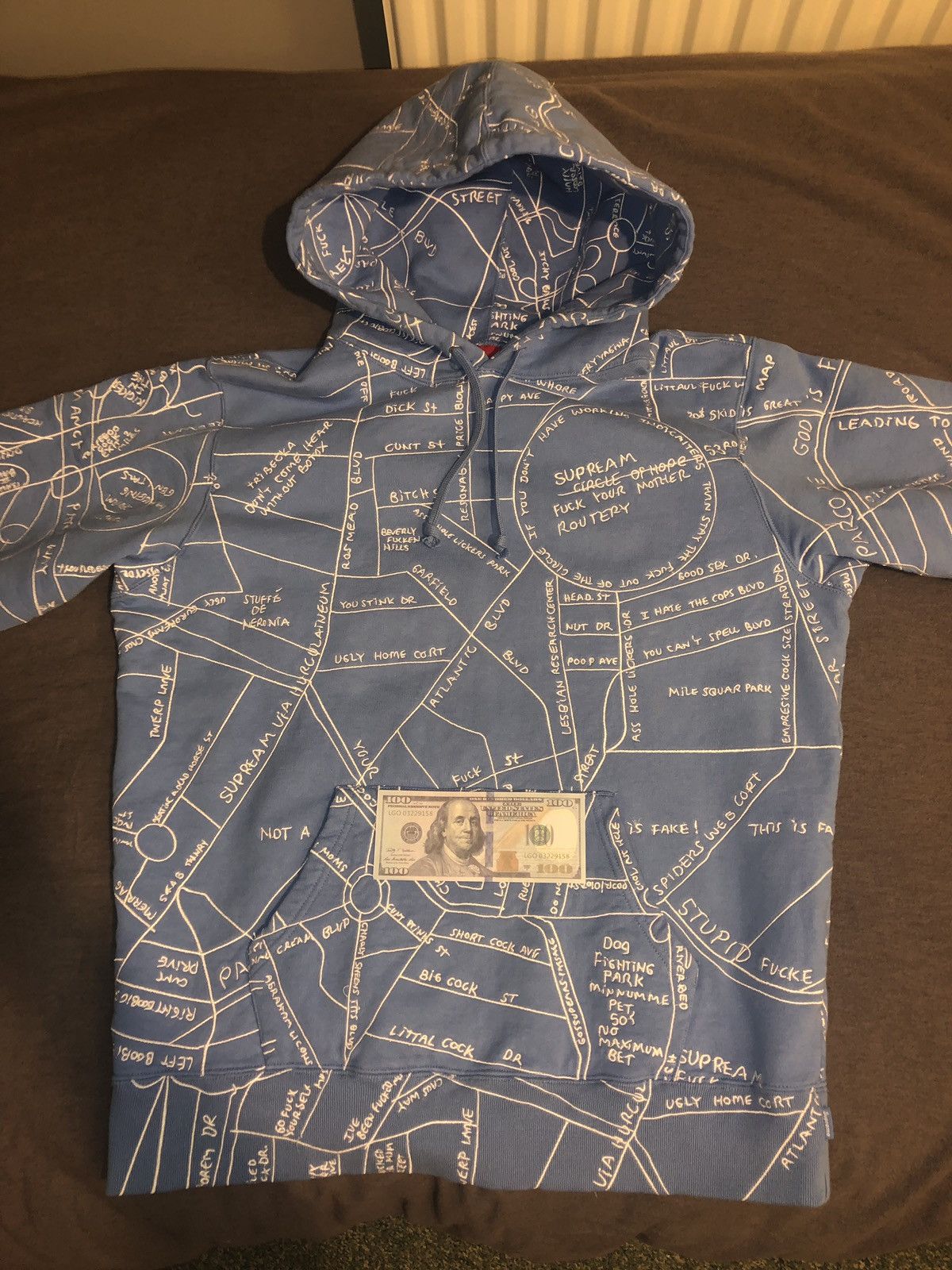 Supreme Gonz Embroidered Map Hooded Sweatshirt | Grailed